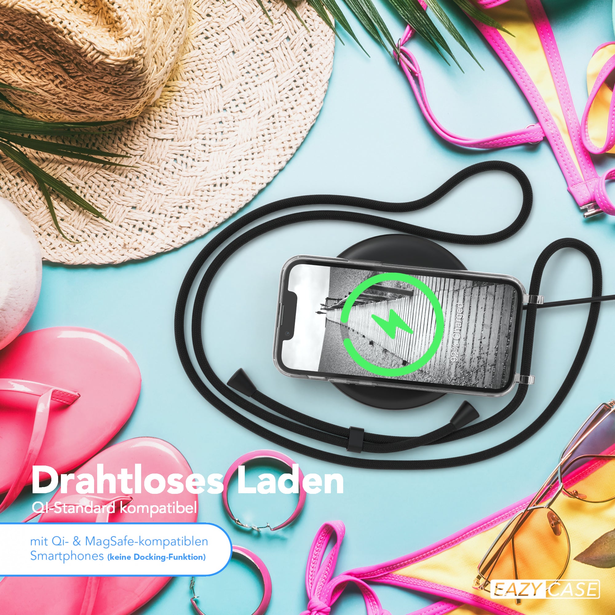 iPhone 13 Mini transparente Hülle + Kordel