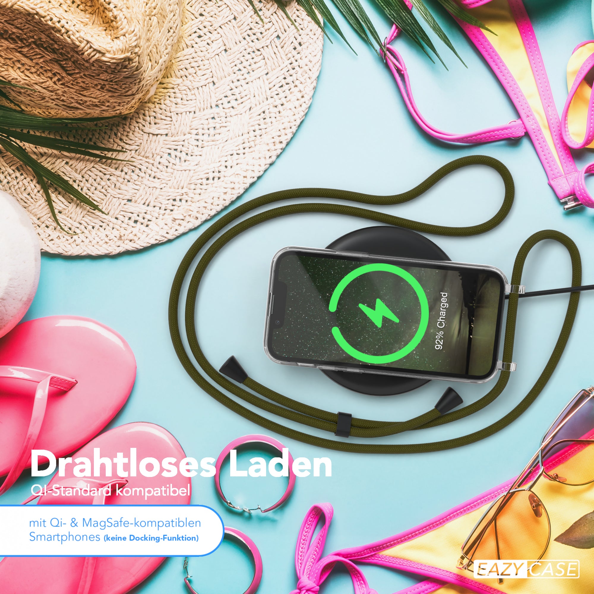 iPhone 13 Mini transparente Hülle + Kordel