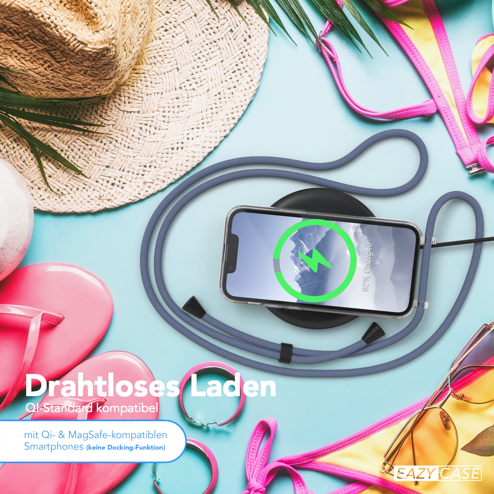 iPhone 13 Mini transparente Hülle + Kordel