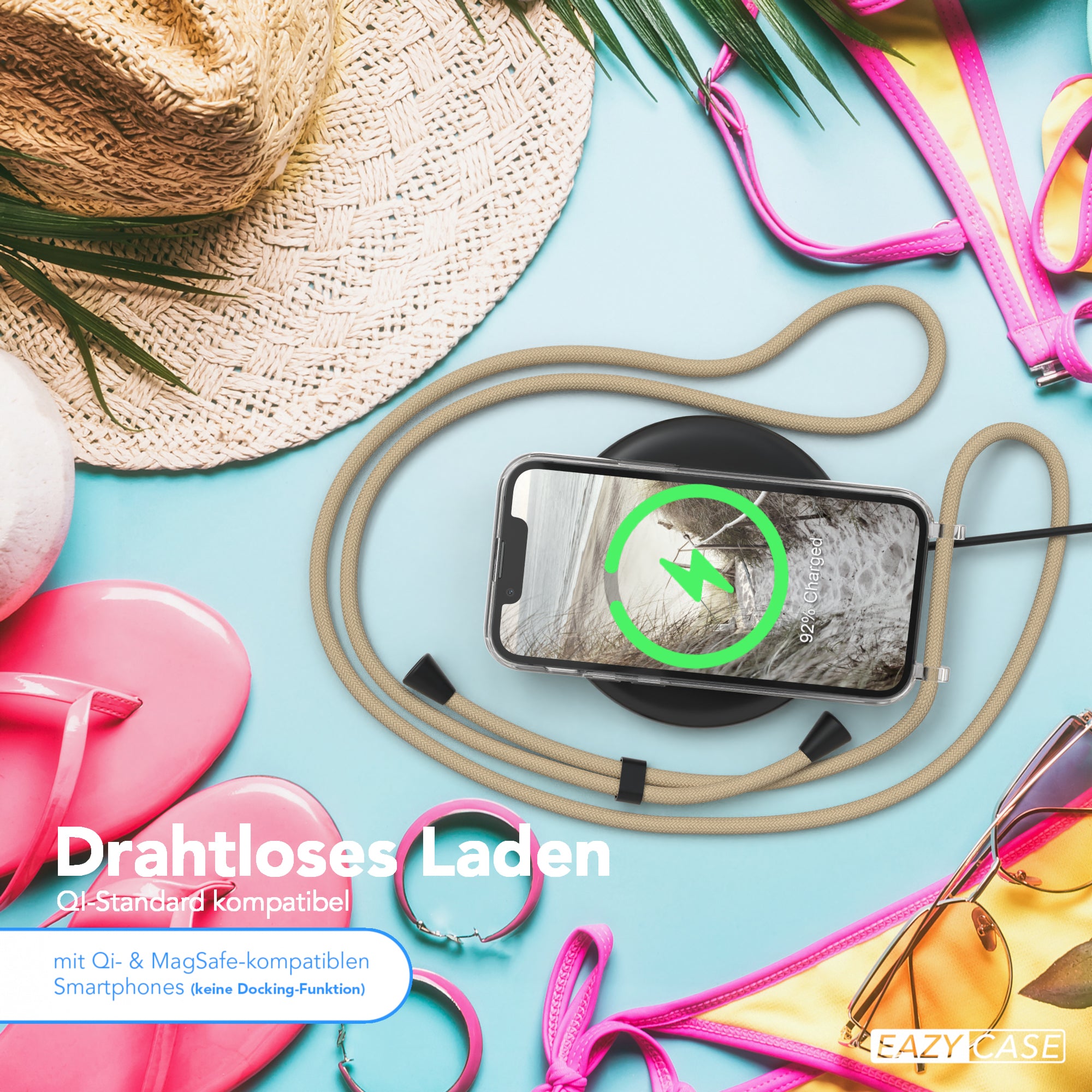 iPhone 13 Mini transparente Hülle + Kordel