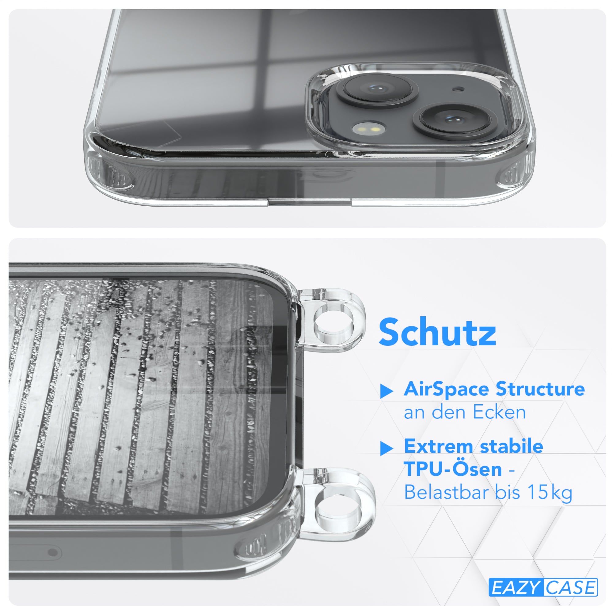 iPhone 13 transparente Hülle + Kordel