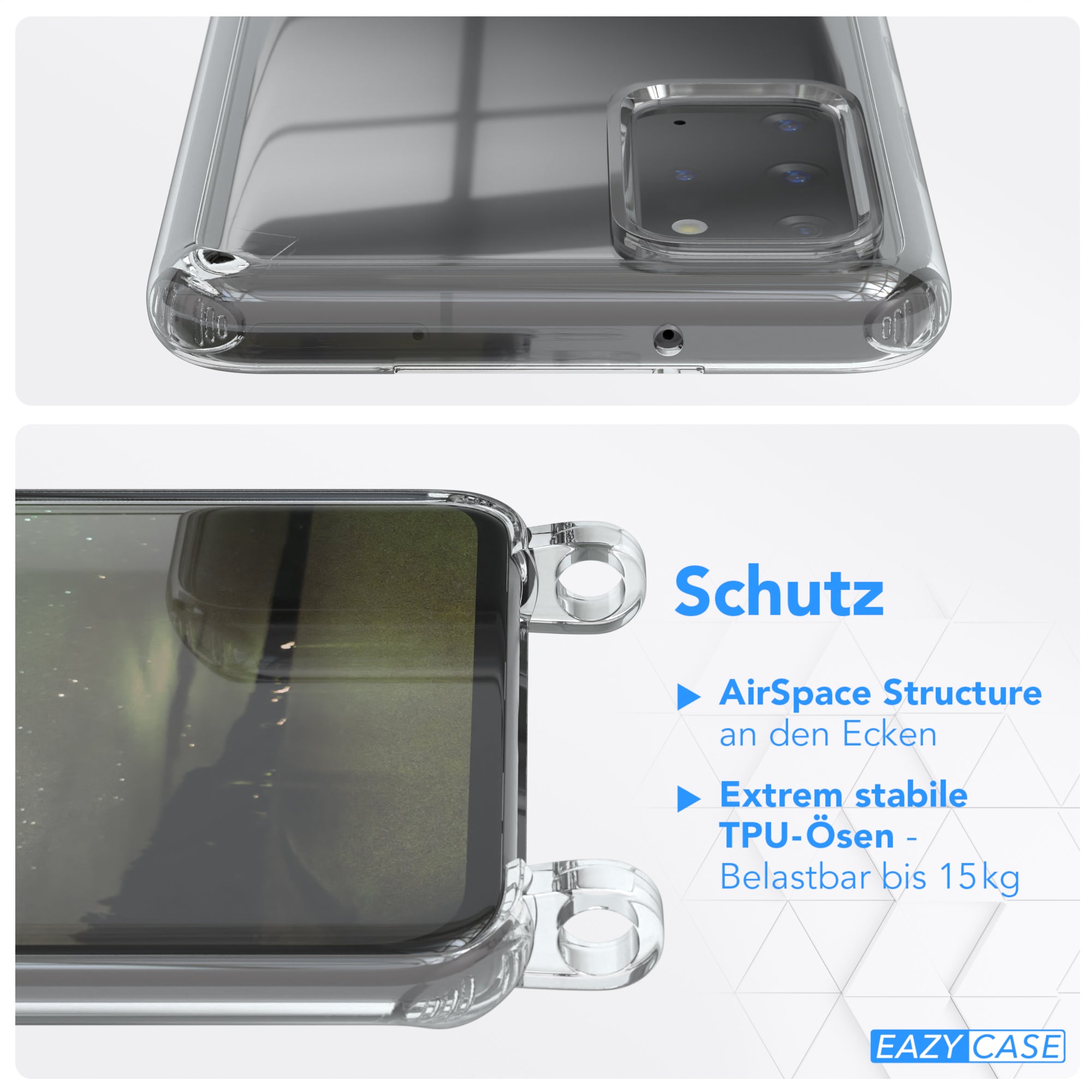 Galaxy S20 Plus / 5G transparente Hülle + Kordel