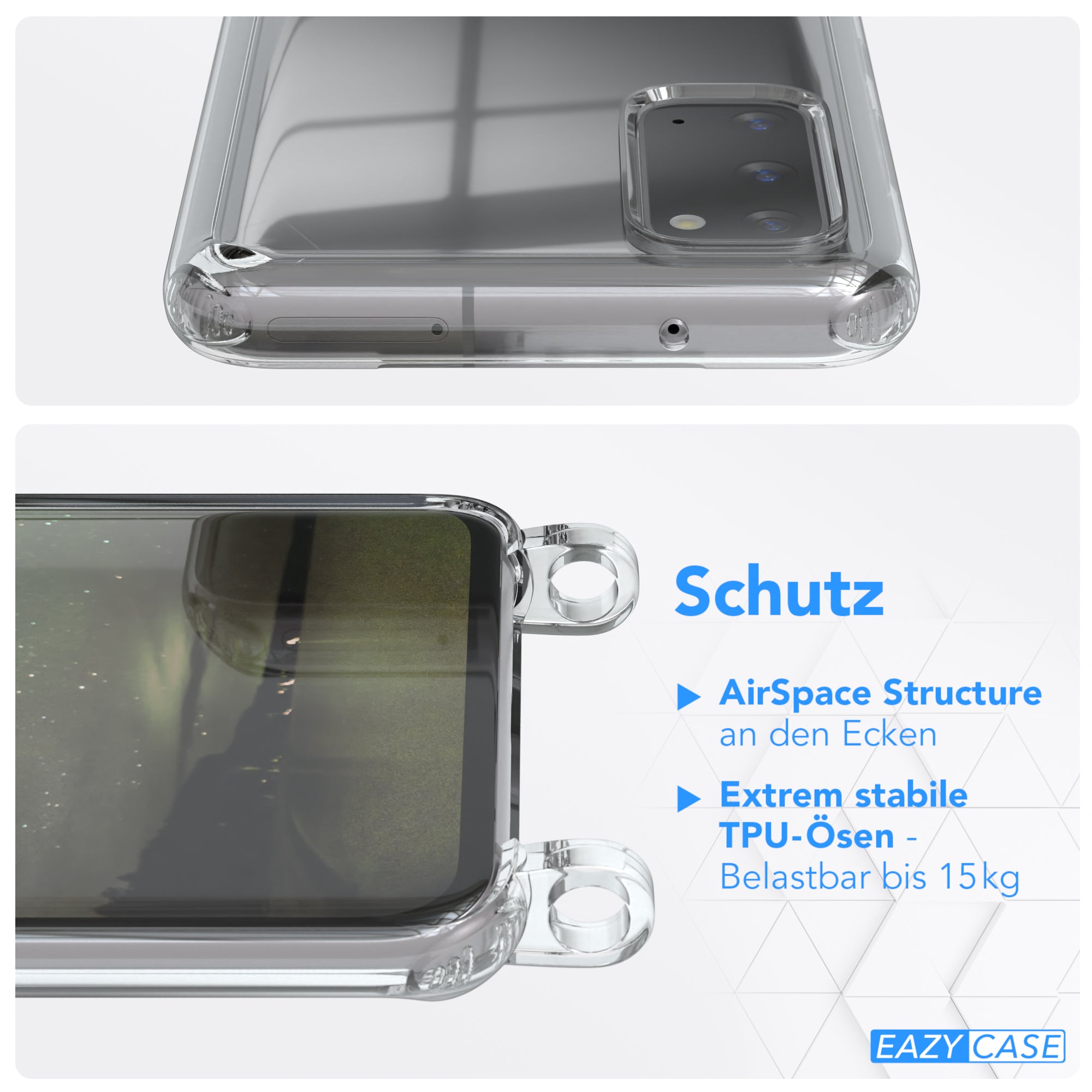 Galaxy S20 / 5G transparente Hülle + Kordel