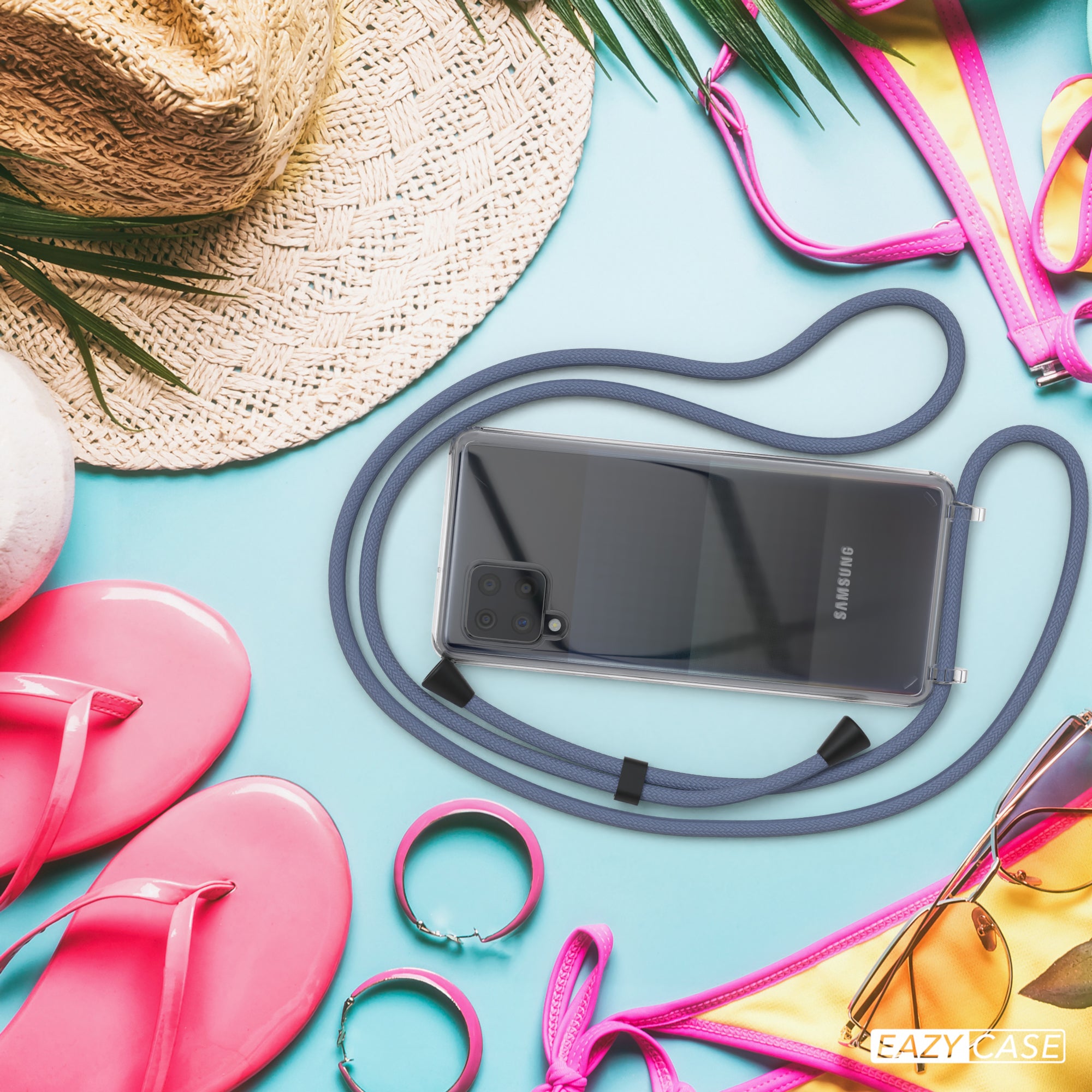 Galaxy A42 5G transparente Hülle + Kordel