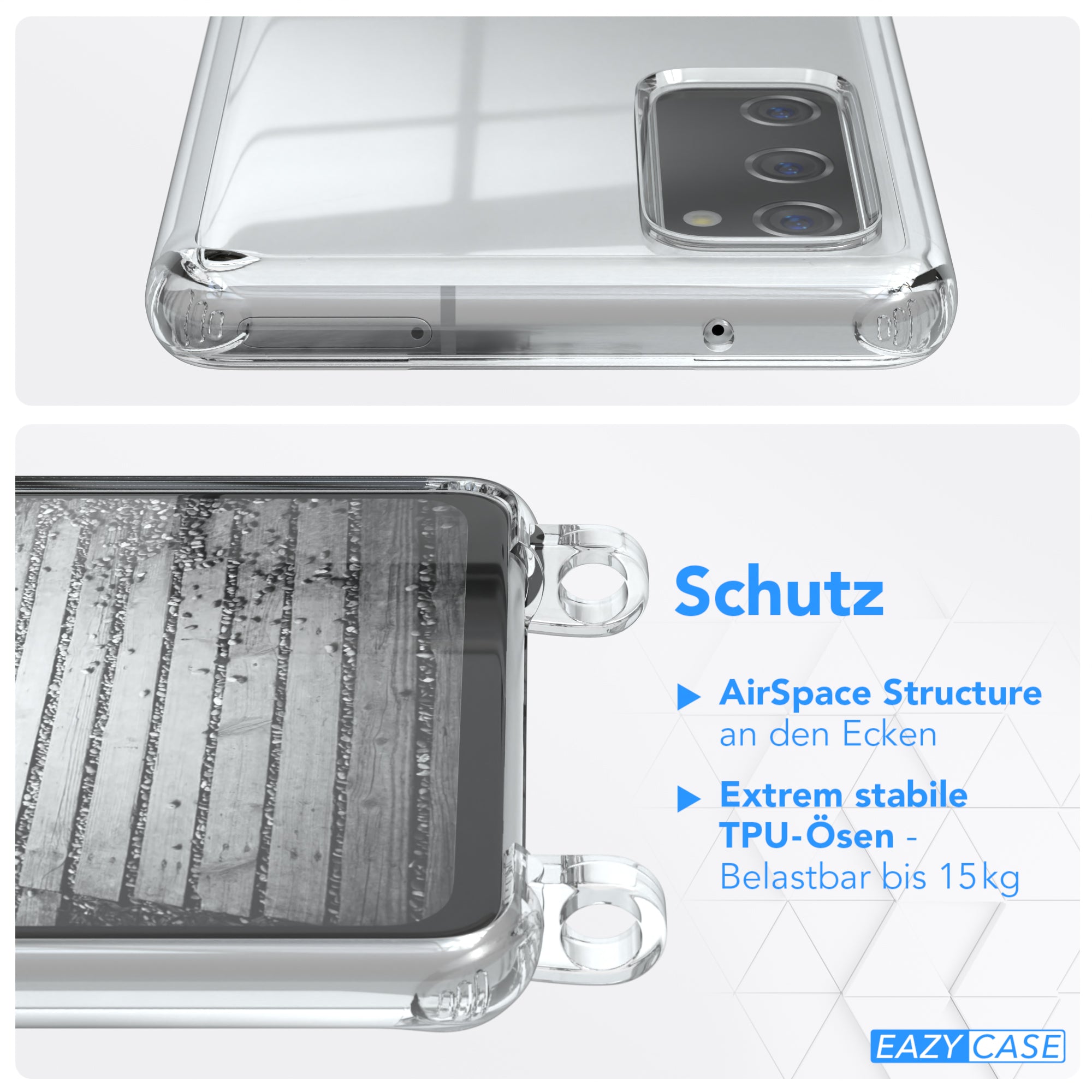 Galaxy S20 FE / S20 FE 5G transparente Hülle + Kordel