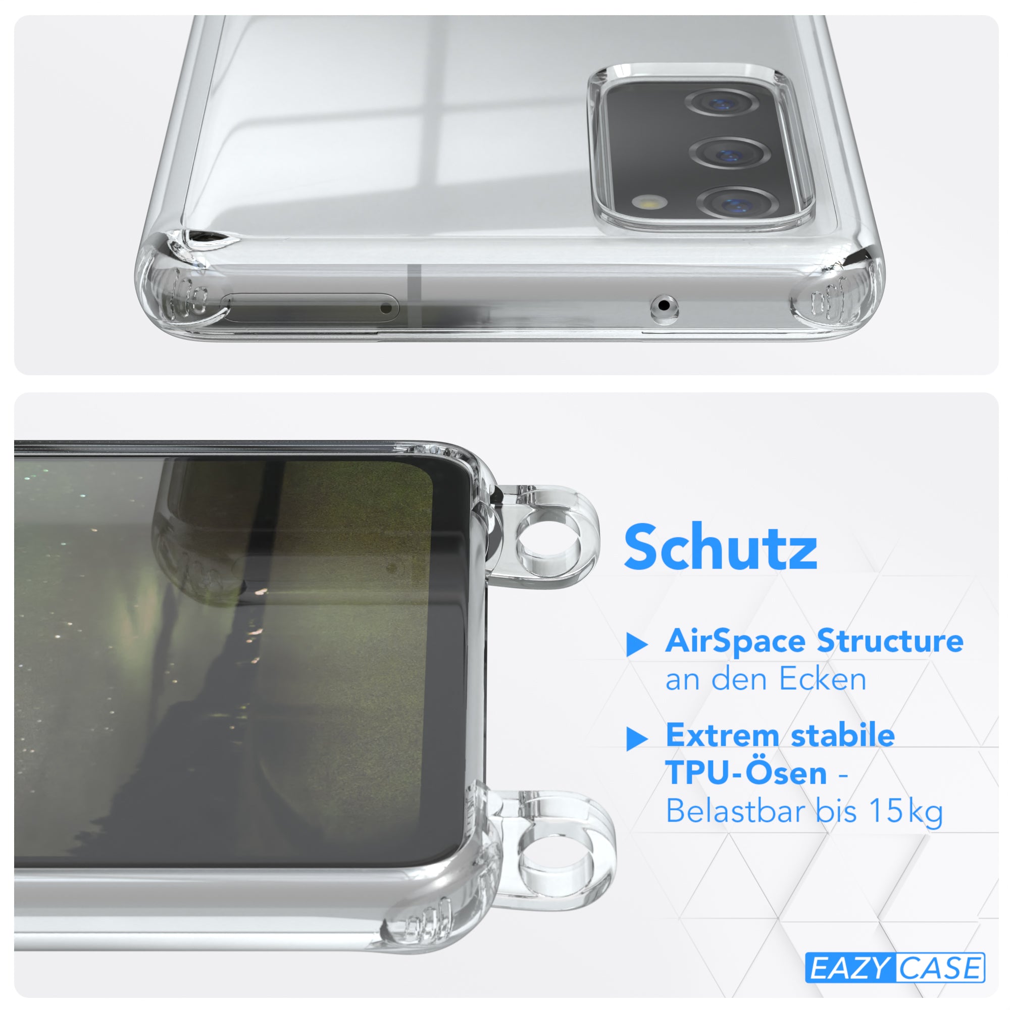 Galaxy S20 FE / S20 FE 5G transparente Hülle + Kordel