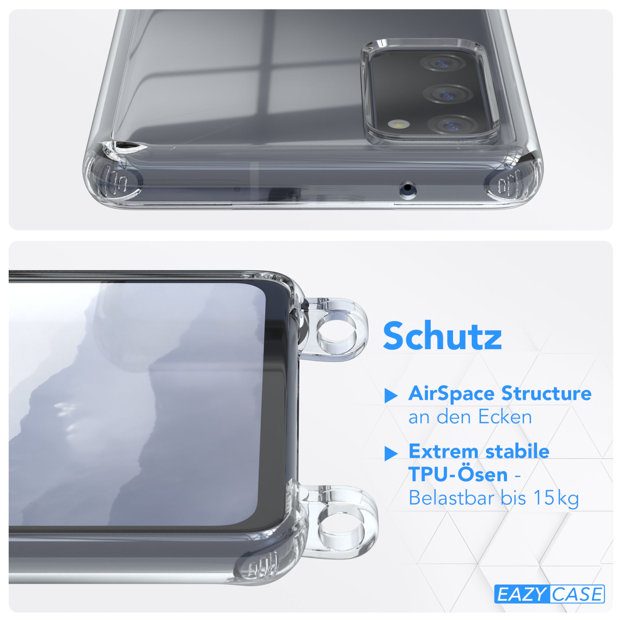 Galaxy S20 FE / S20 FE 5G transparente Hülle + Kordel