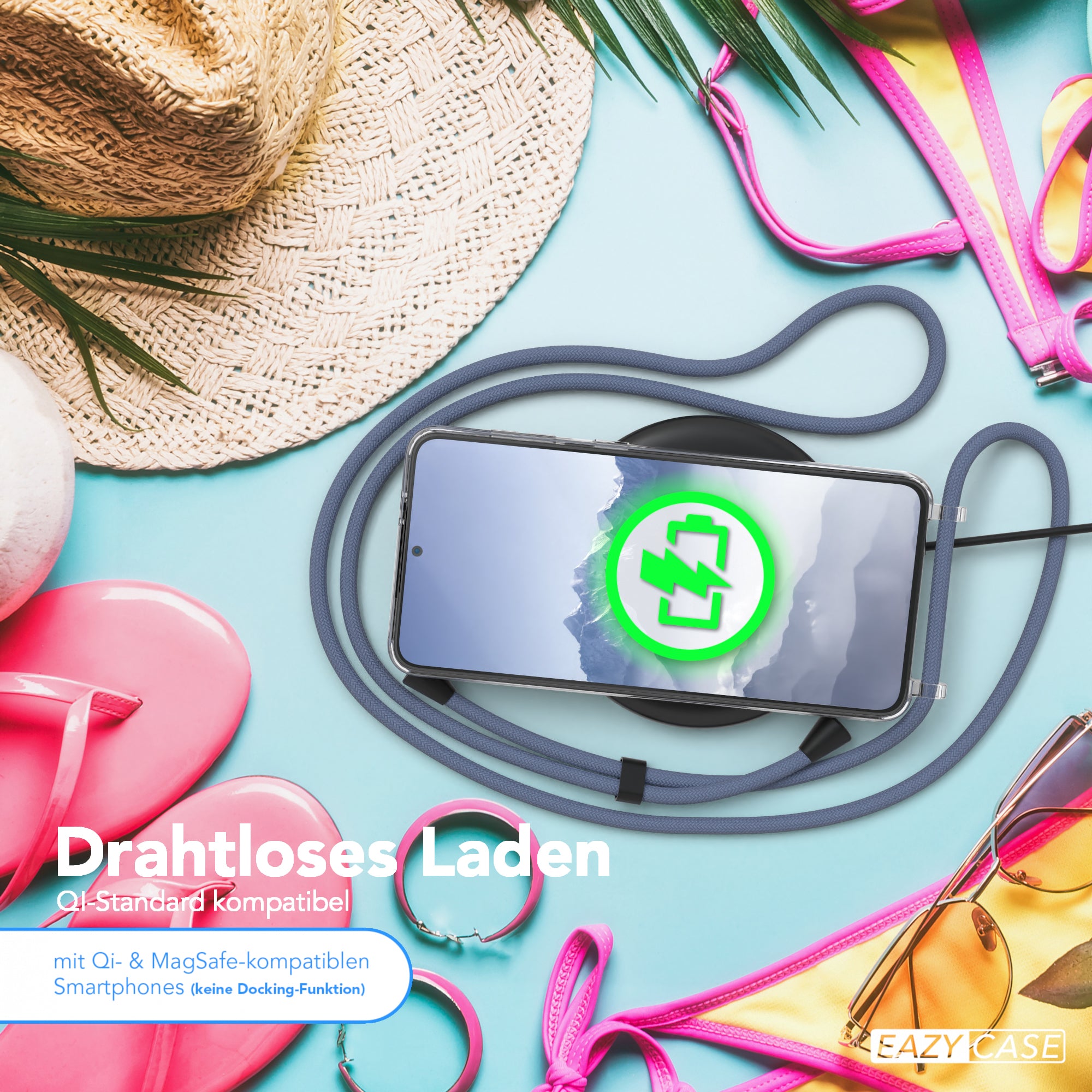 Galaxy S21 Plus 5G transparente Hülle + Kordel