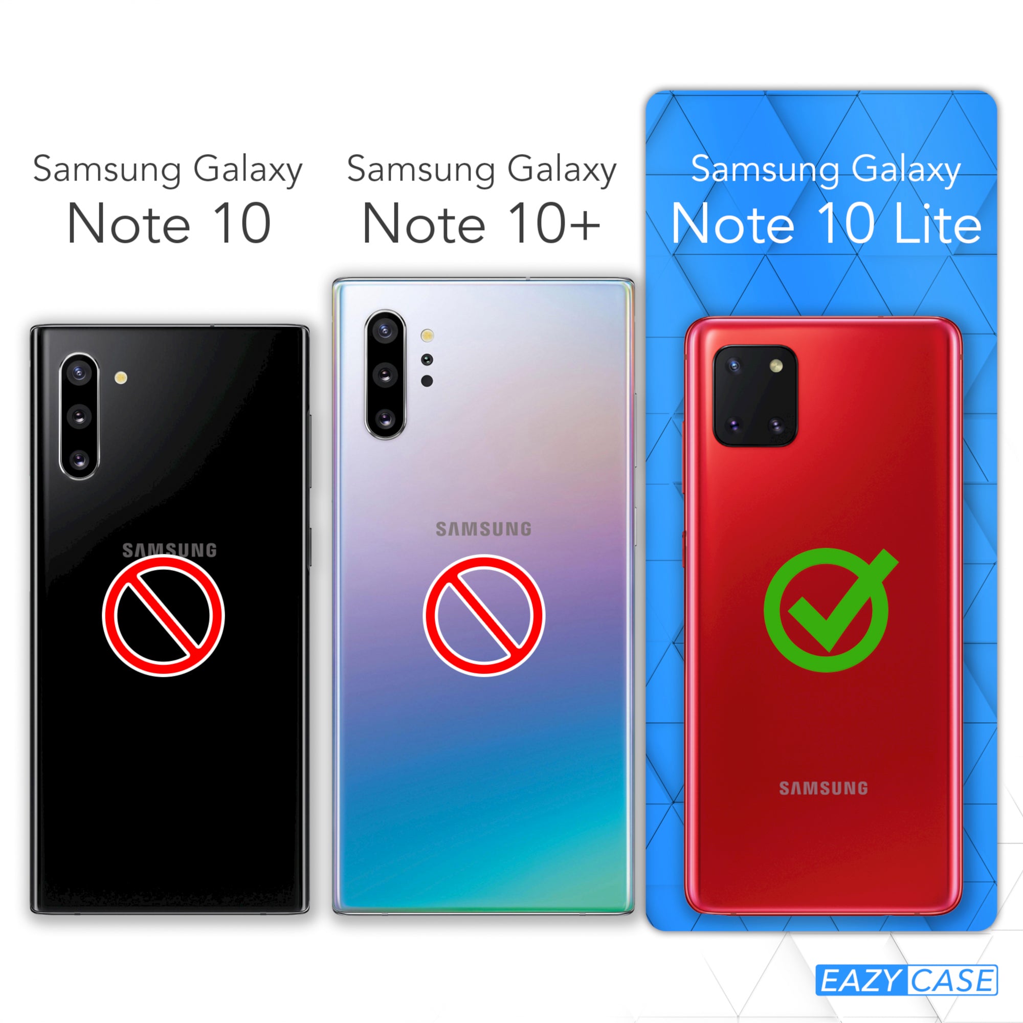 Galaxy Note 10 Lite Hülle mit Metallkette + Schwarze Kordel