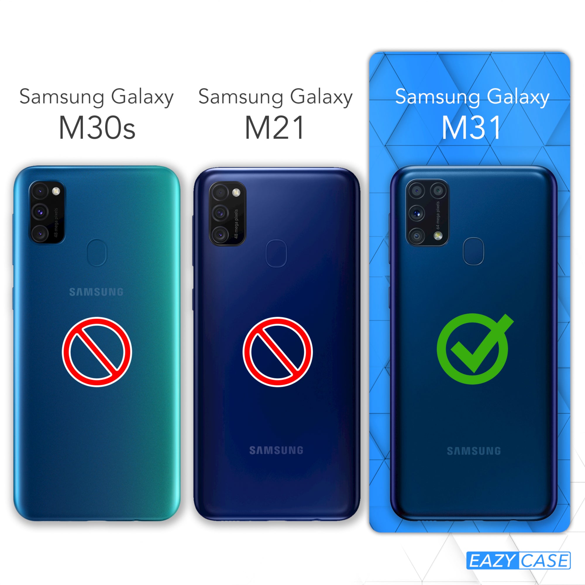 Galaxy M31 Hülle mit Metallkette + Schwarze Kordel