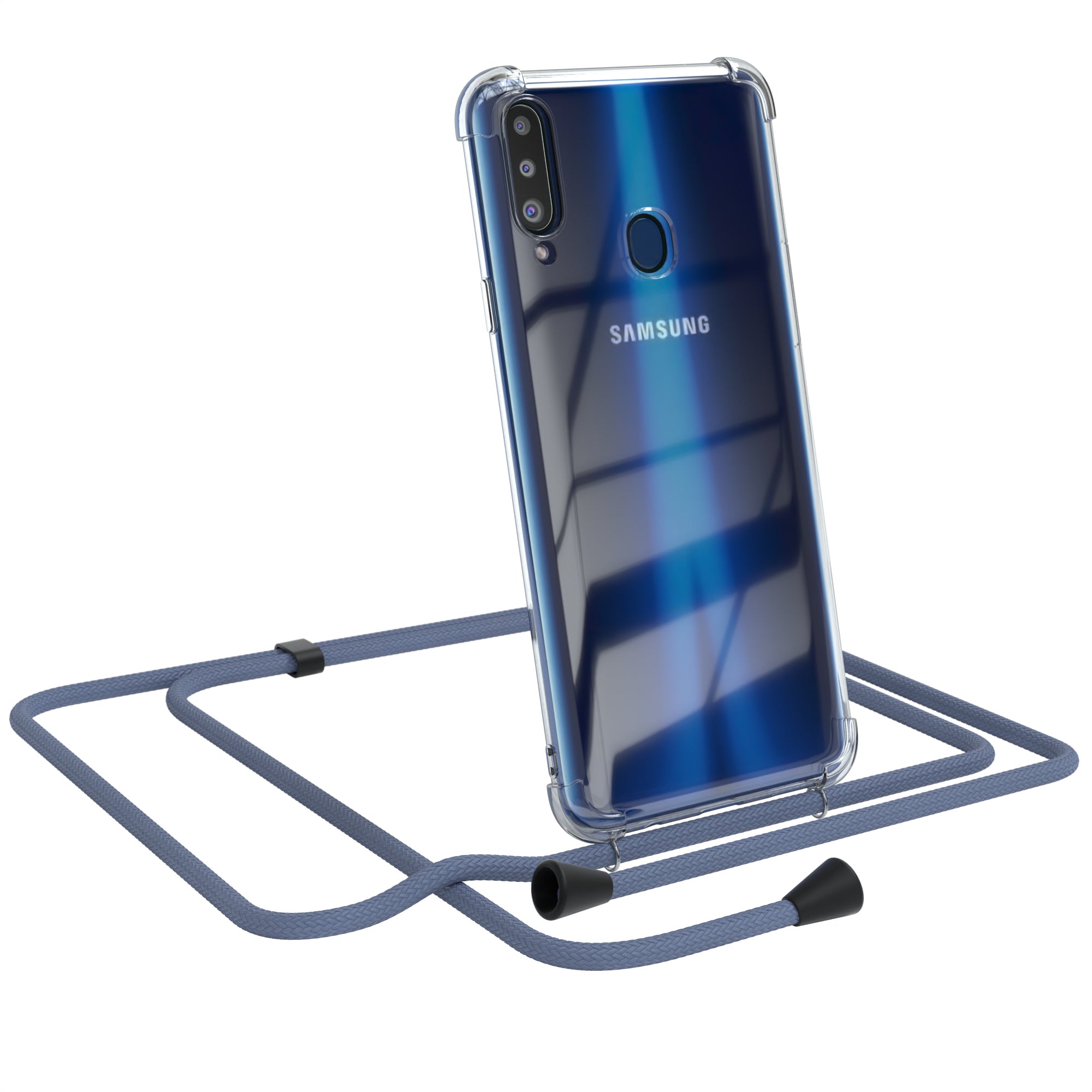 Galaxy A20s transparente Hülle + Kordel