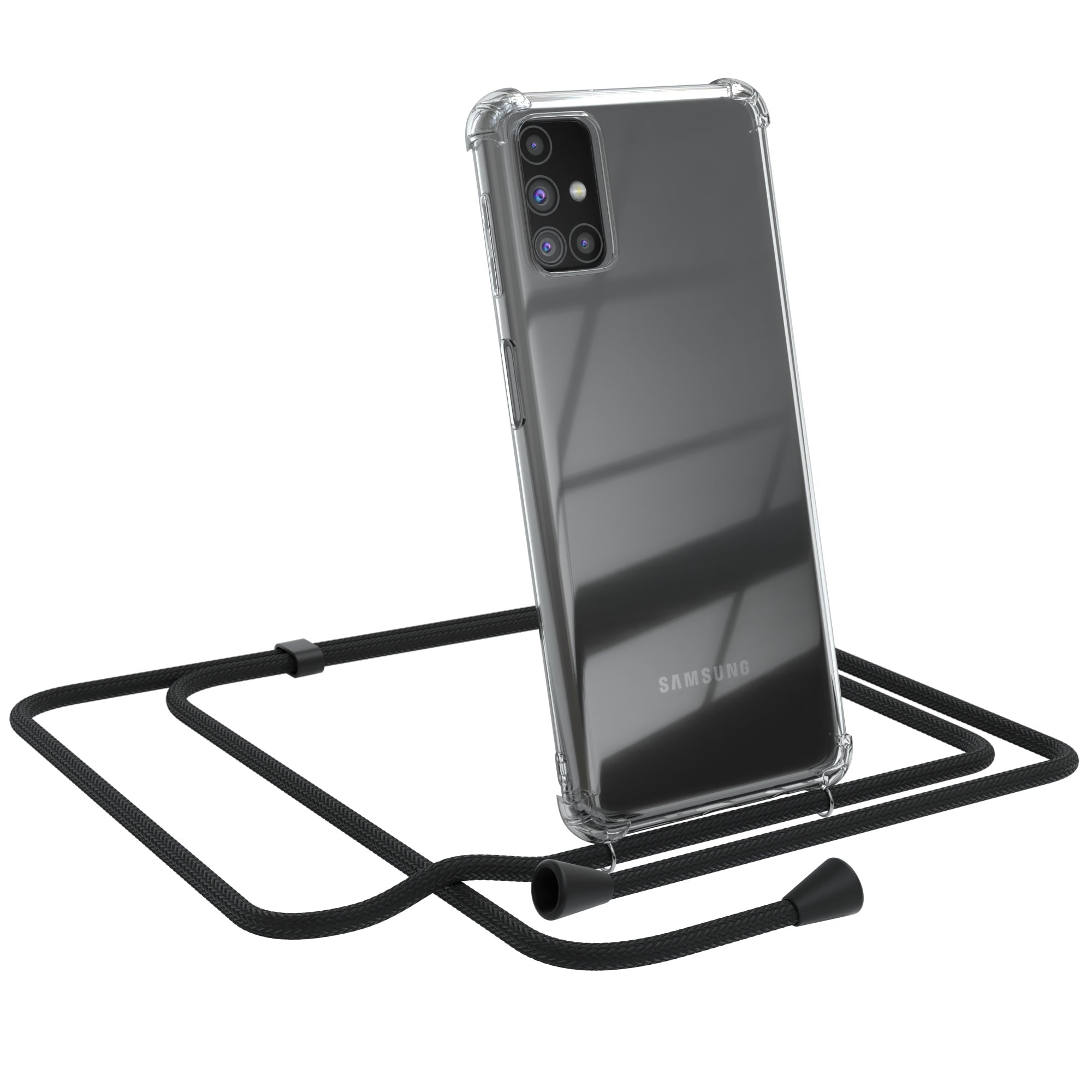 Galaxy M31s transparente Hülle + Kordel