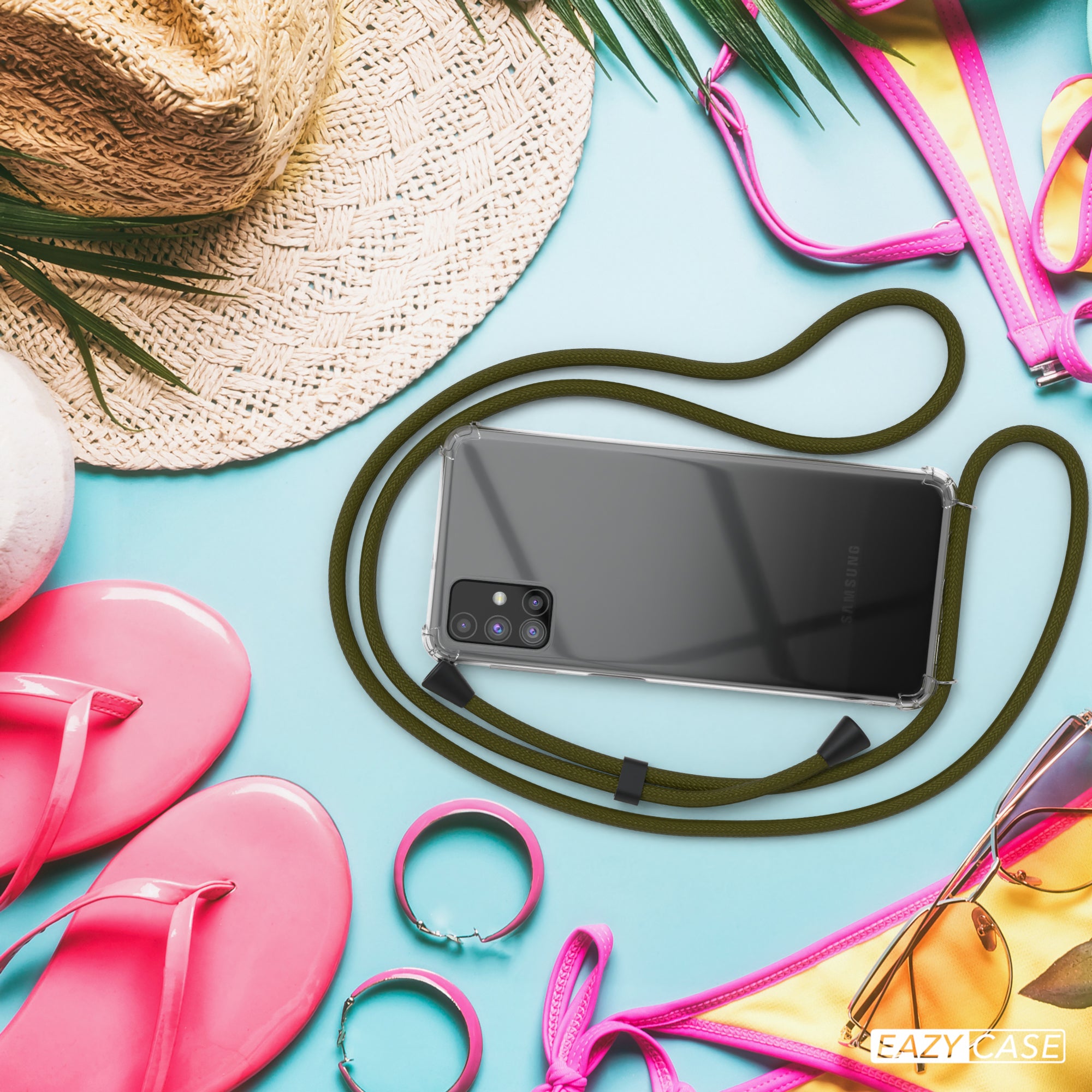 Galaxy M31s transparente Hülle + Kordel