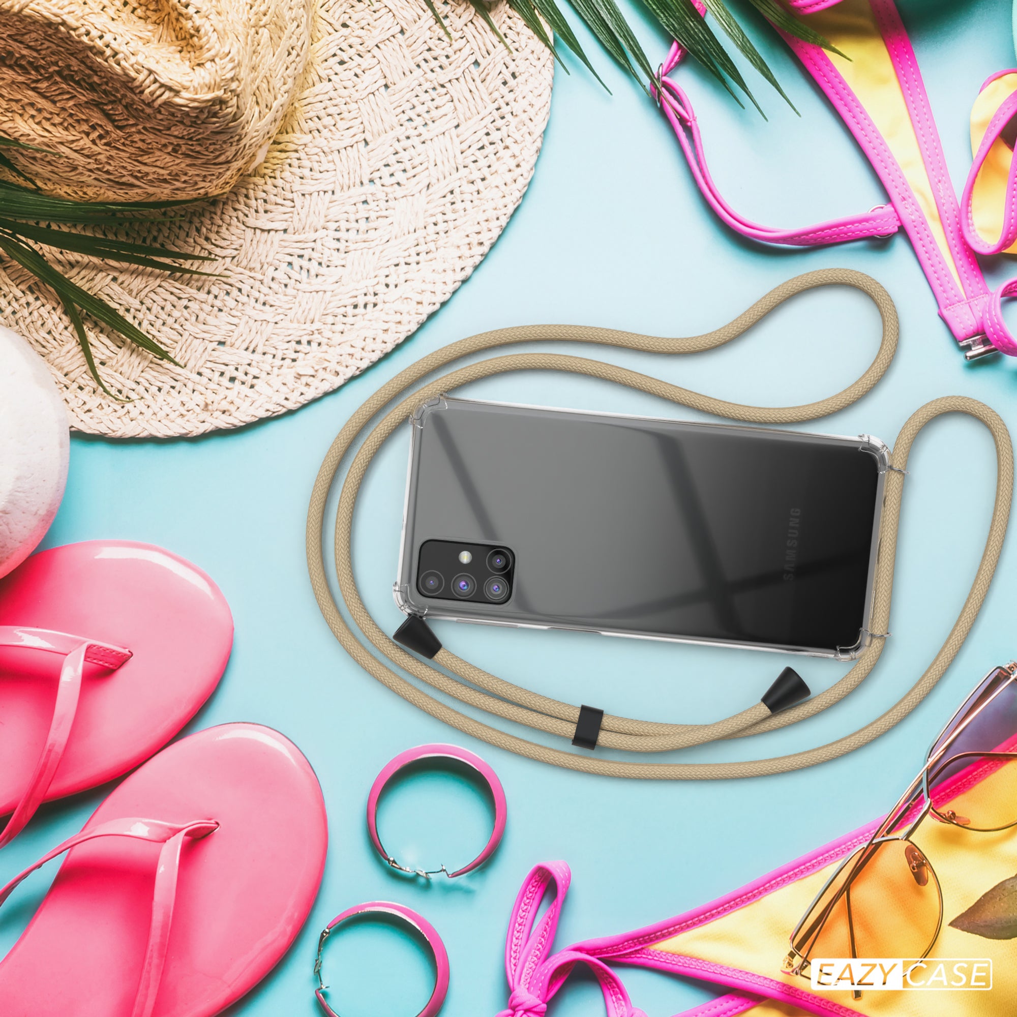 Galaxy M31s transparente Hülle + Kordel