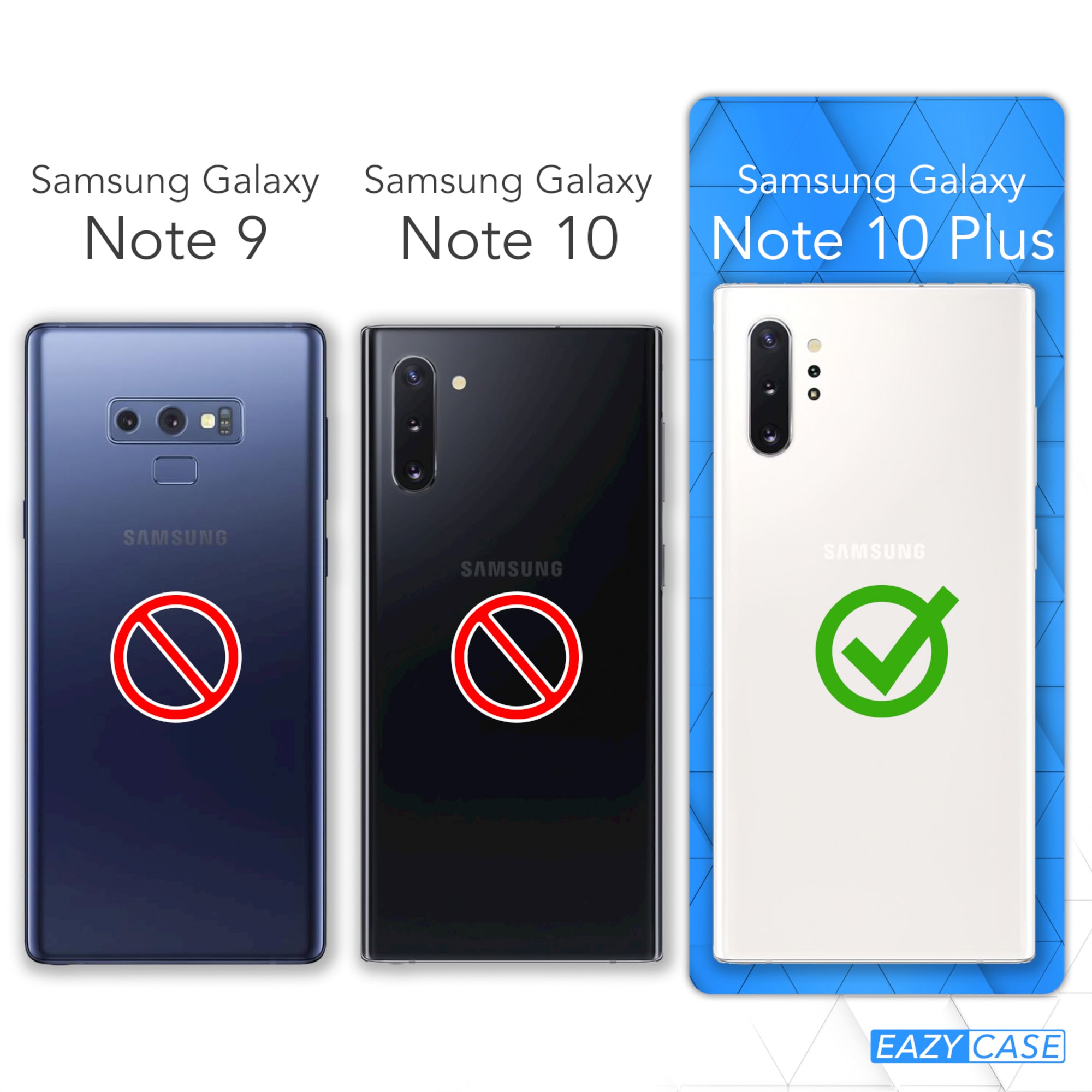 Galaxy Note 10 Plus Hülle mit Metallkette + Schwarze Kordel