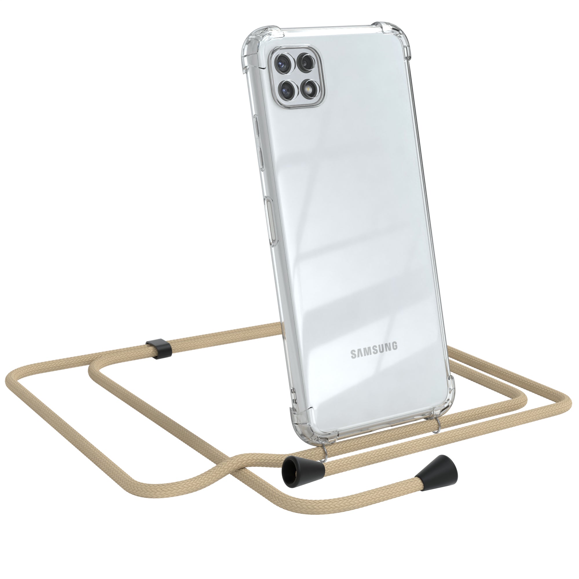 Galaxy A22 transparente Hülle + Kordel