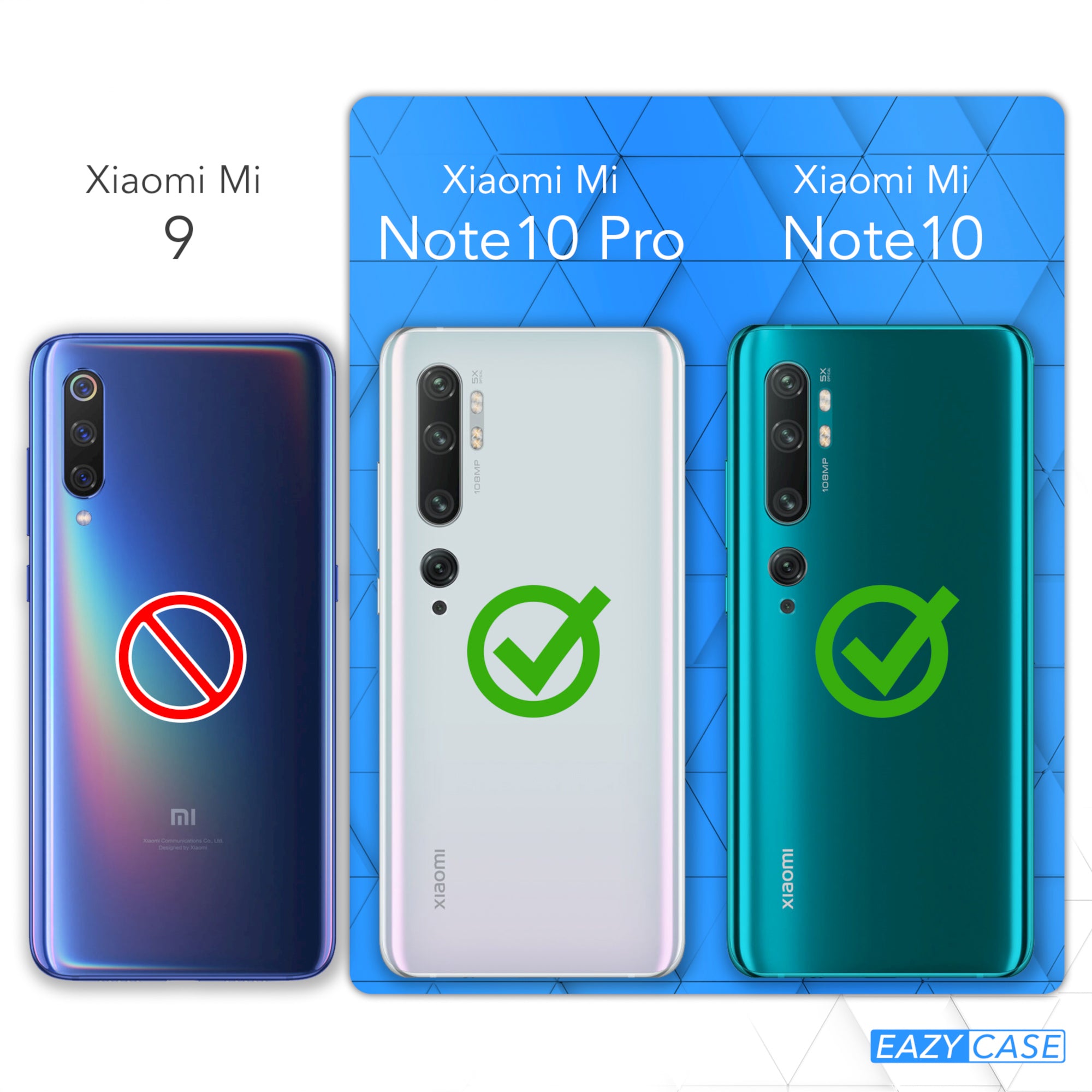 Xiaomi Mi Note 10 / Mi Note 10 Pro Hülle mit Metallkette + Schwarze Kordel