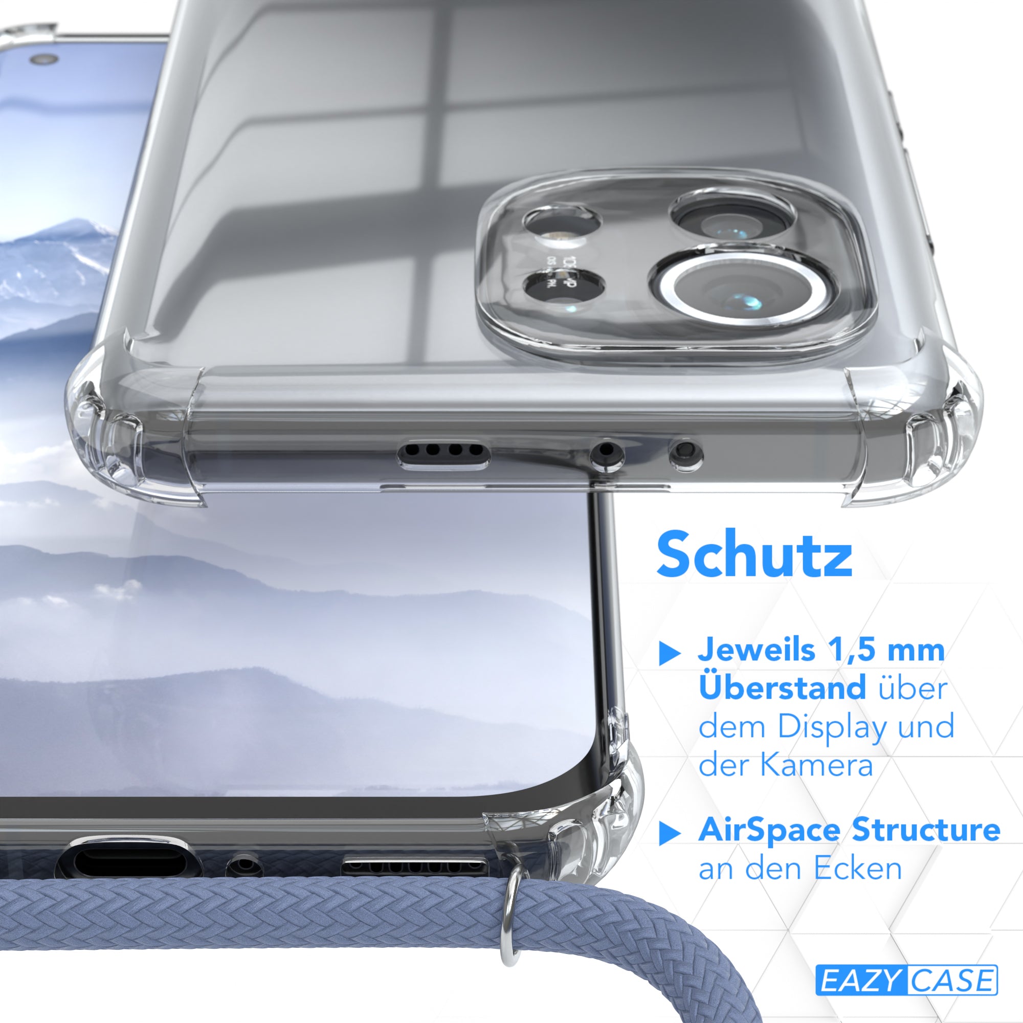 Xiaomi Mi 11 5G transparente Hülle + Kordel