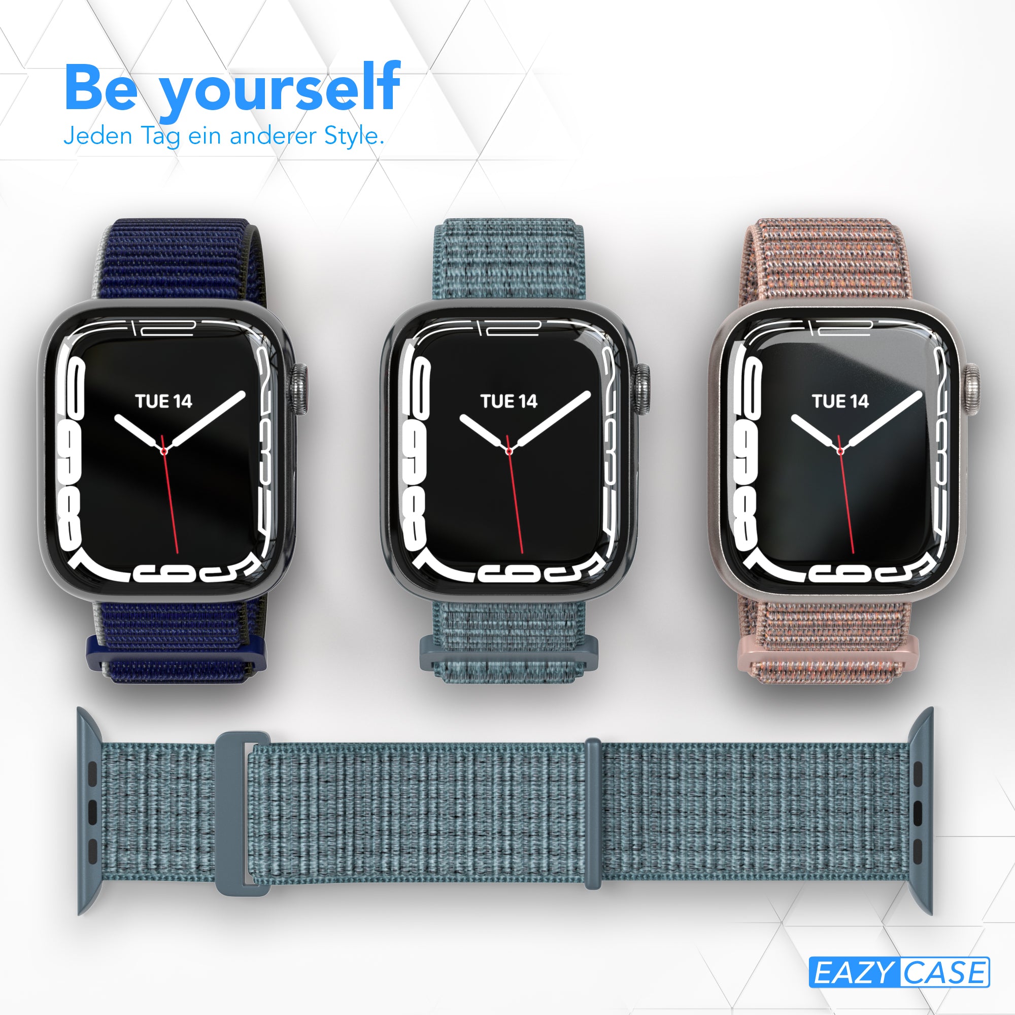 Apple Watch Nylon Armband mit Klettverschluss EAZY CASE Sport Loop