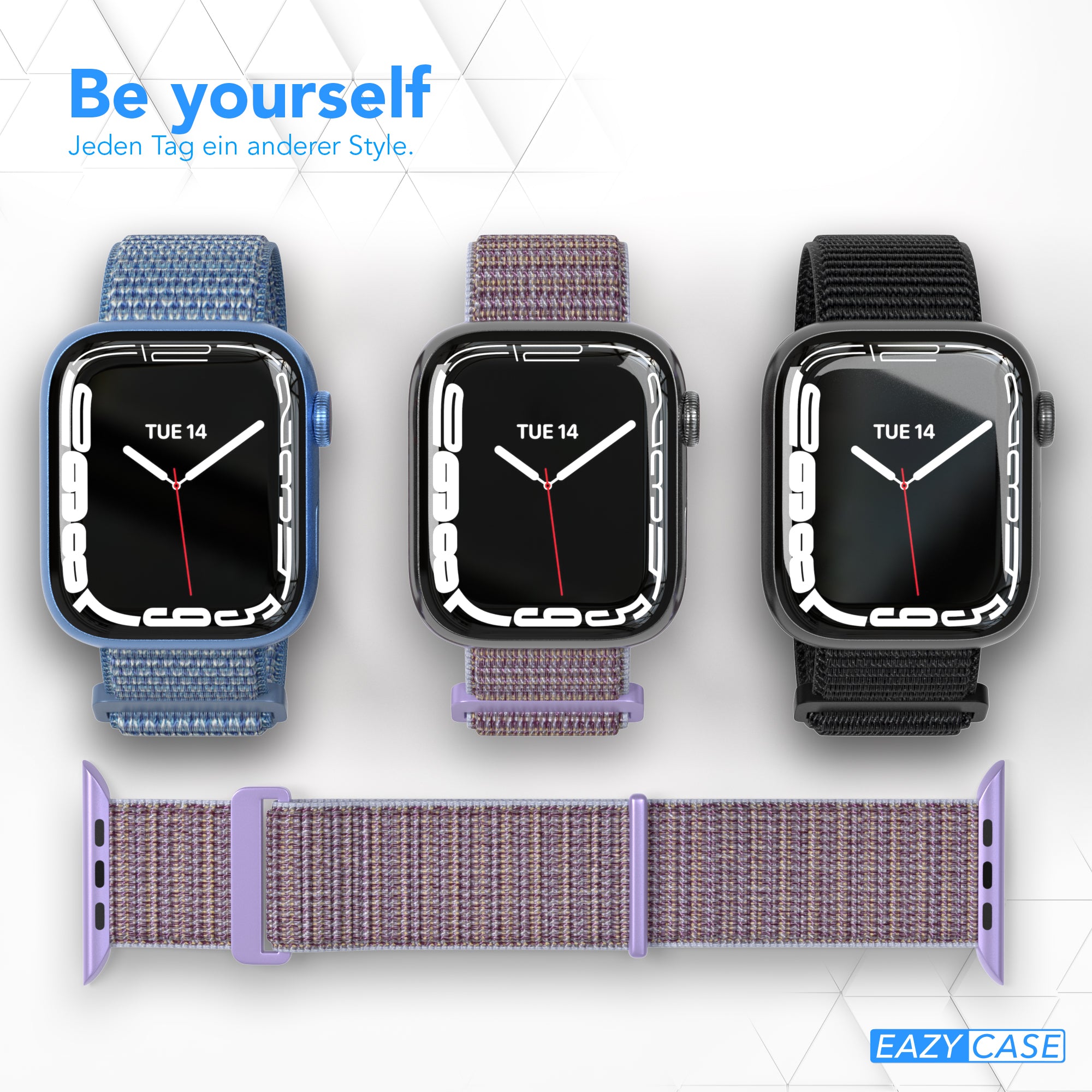 Apple Watch Nylon Armband mit Klettverschluss EAZY CASE Sport Loop