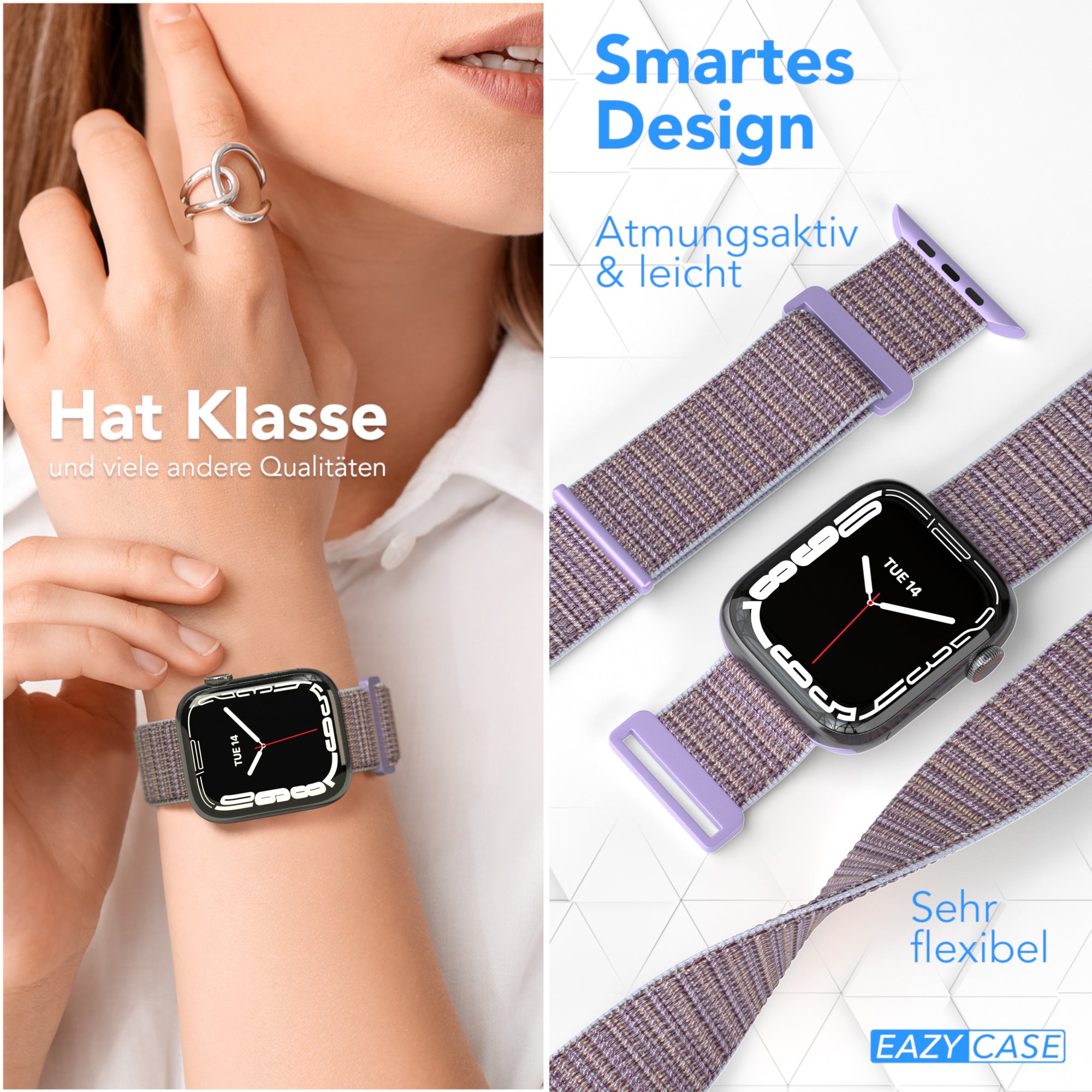 Apple Watch Nylon Armband mit Klettverschluss EAZY CASE Sport Loop