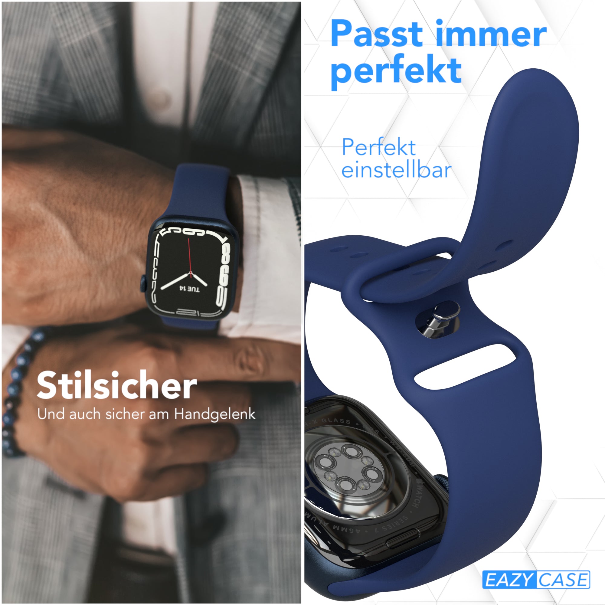 Apple Watch Silikon Armband mit Schnellverschluss von EAZY CASE