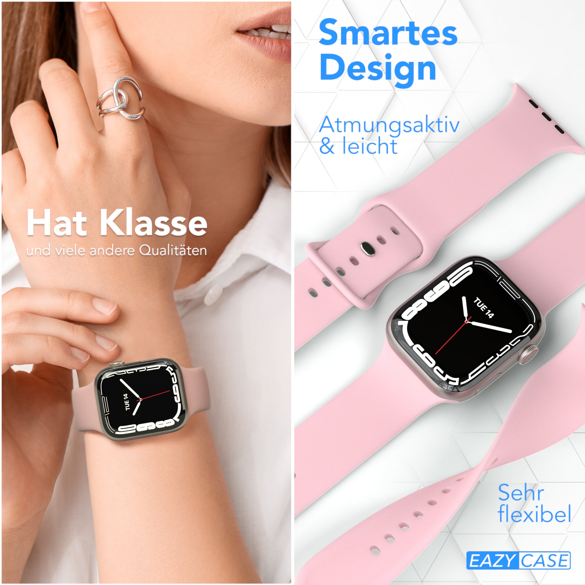Apple Watch Silikon Armband mit Schnellverschluss von EAZY CASE