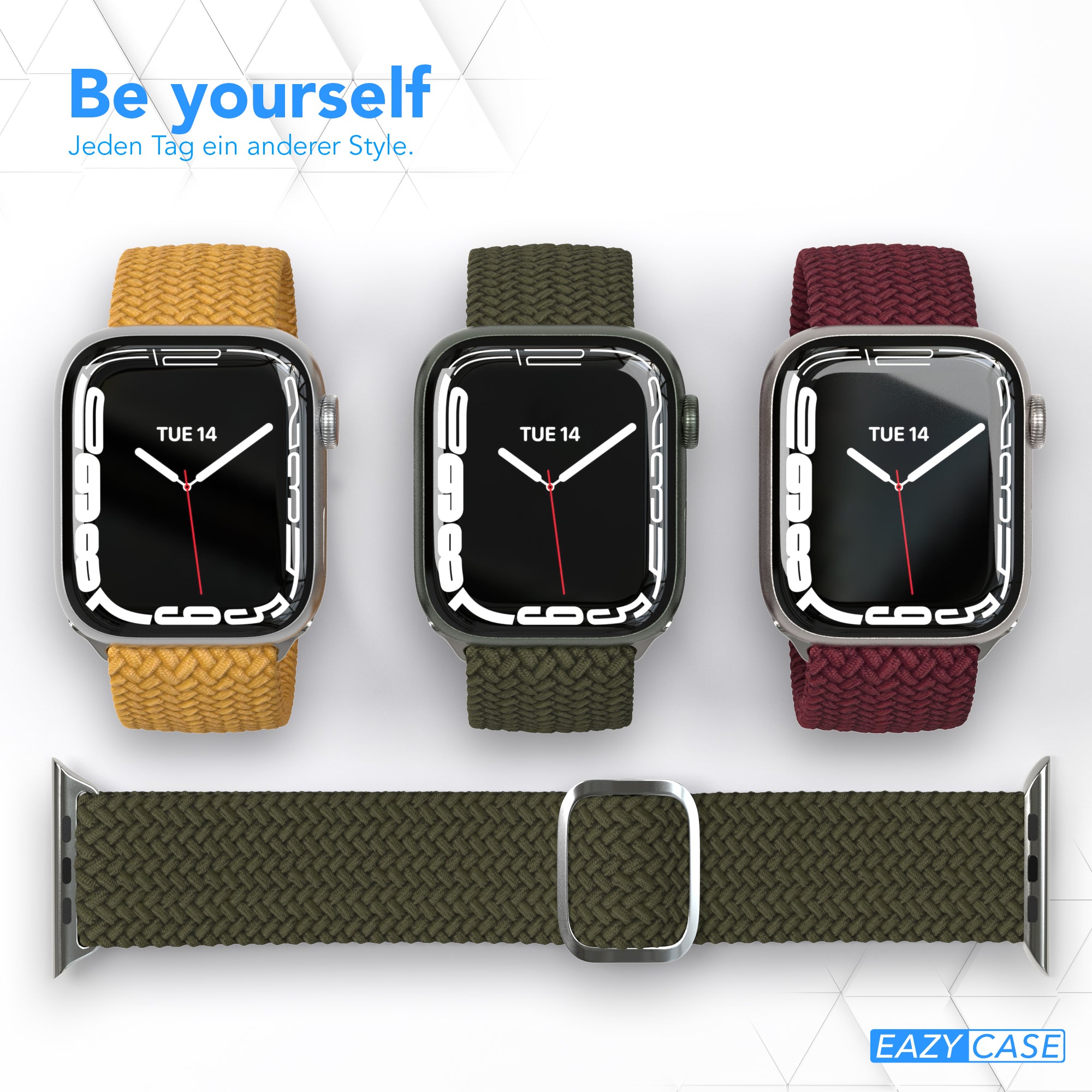 Apple Watch Armband geflochten Edelstahl Magnetverschluss EAZY CASE Wristband
