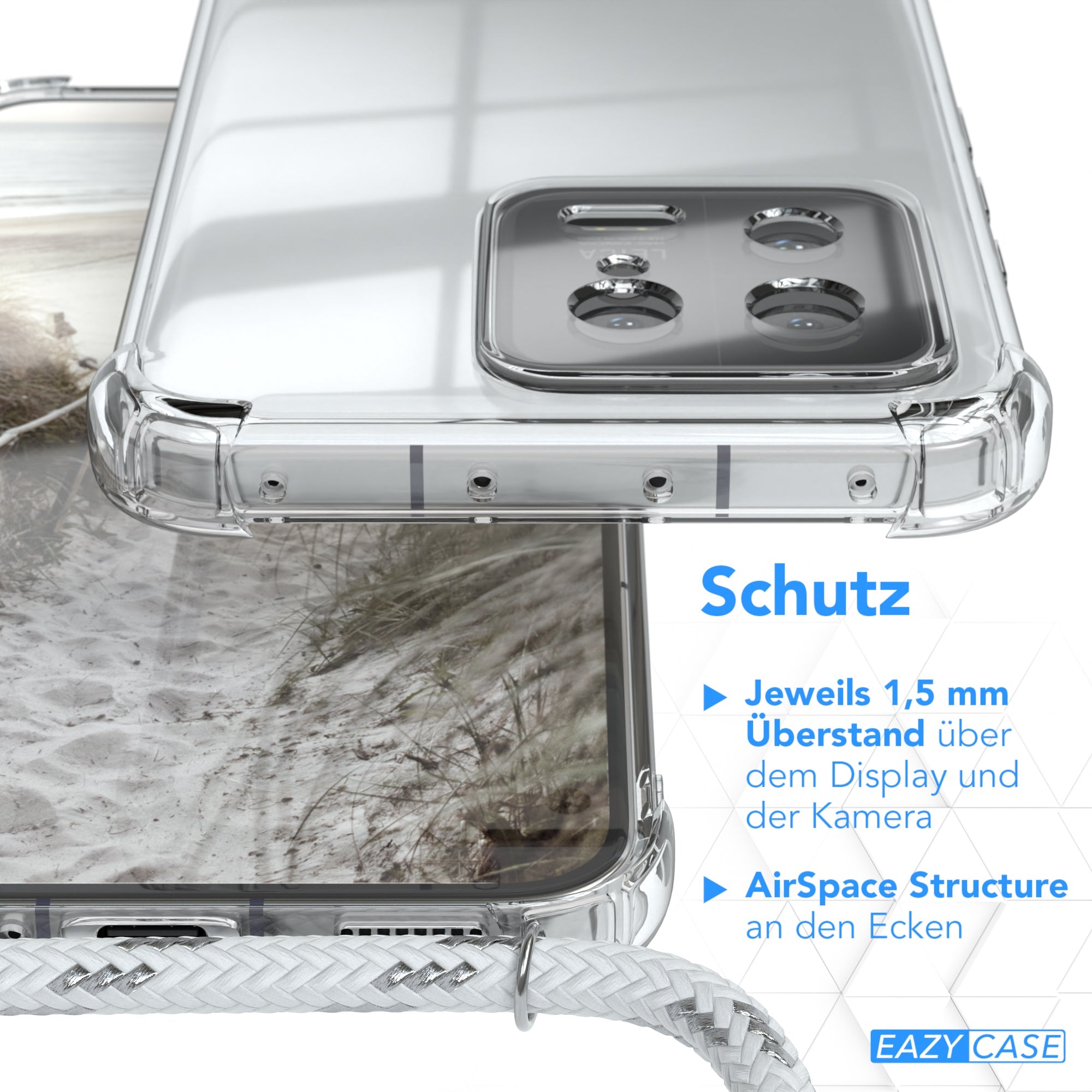 Xiaomi 13 transparente Hülle + Kordel