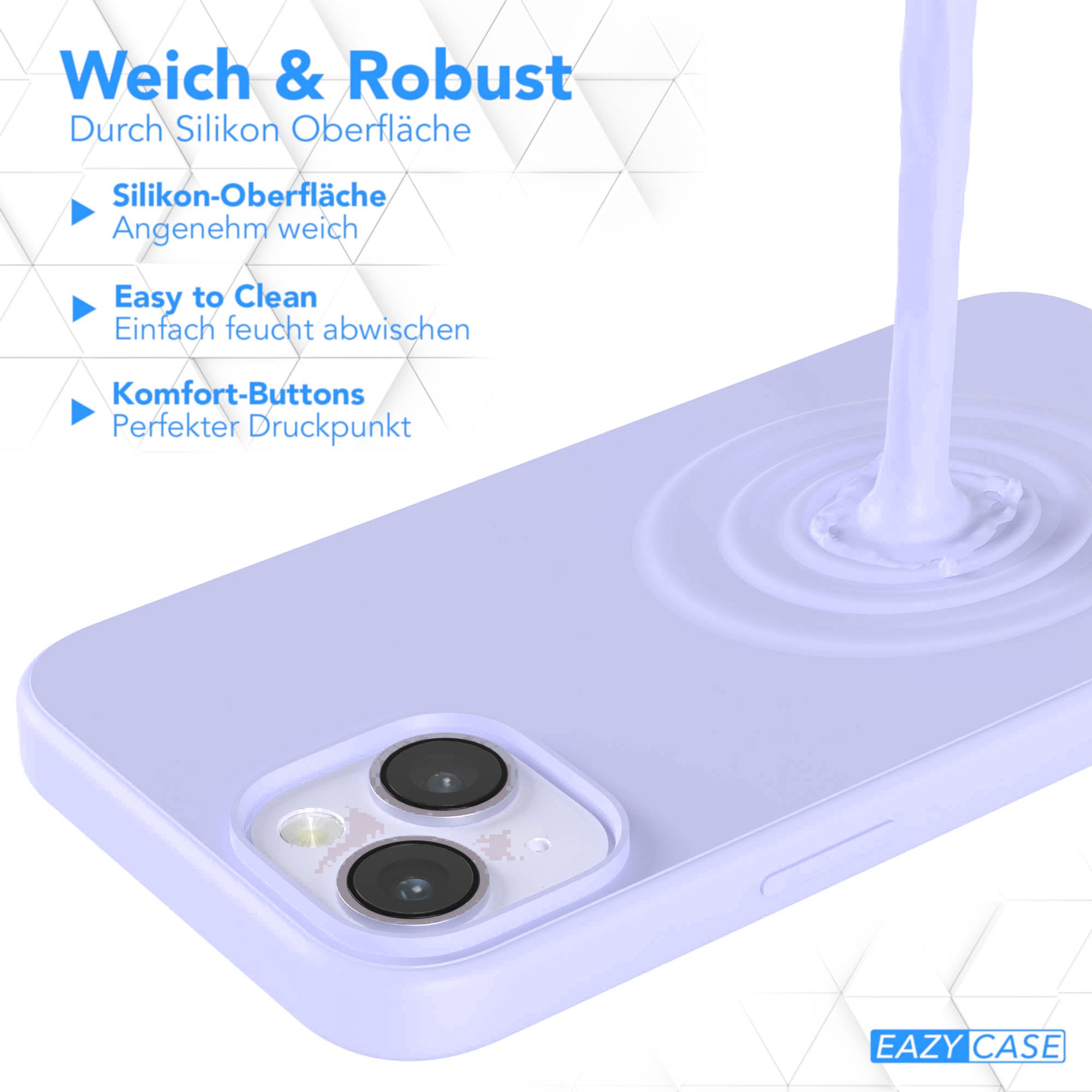Apple iPhone 14 Silikonhülle mit Kameraschutz von EAZY CASE