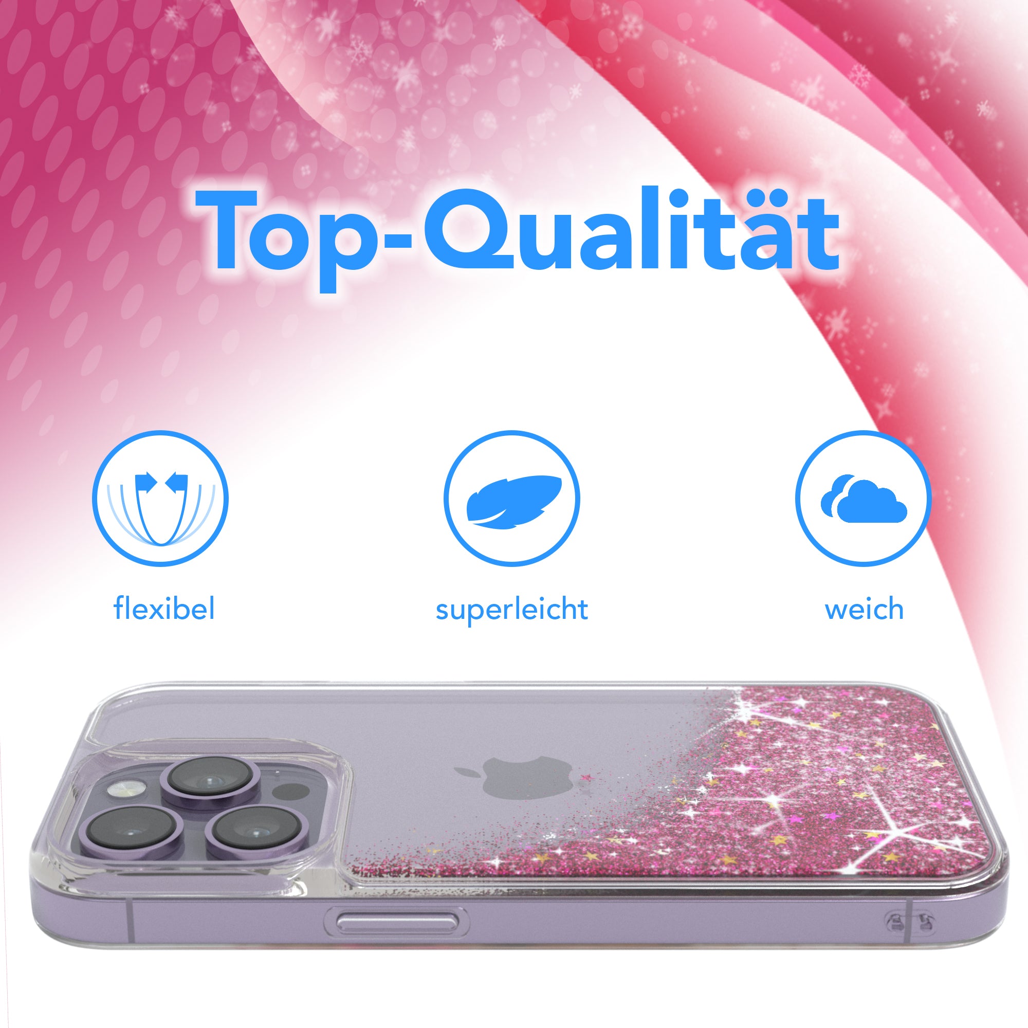 iPhone 14 Pro Glitzerhülle