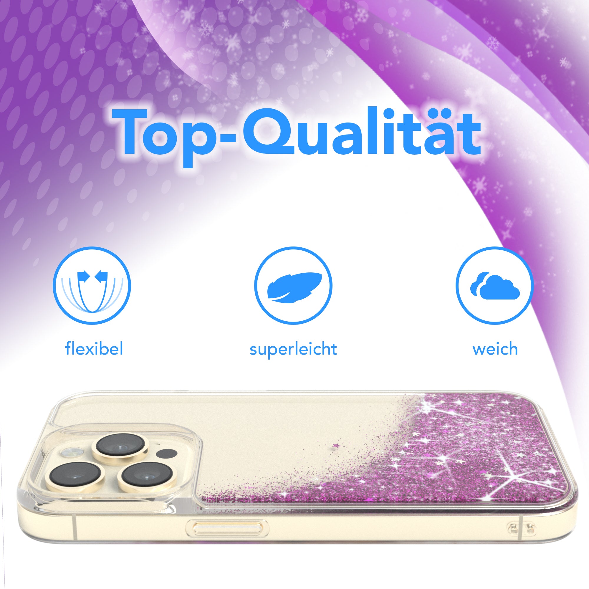 iPhone 14 Pro Glitzerhülle