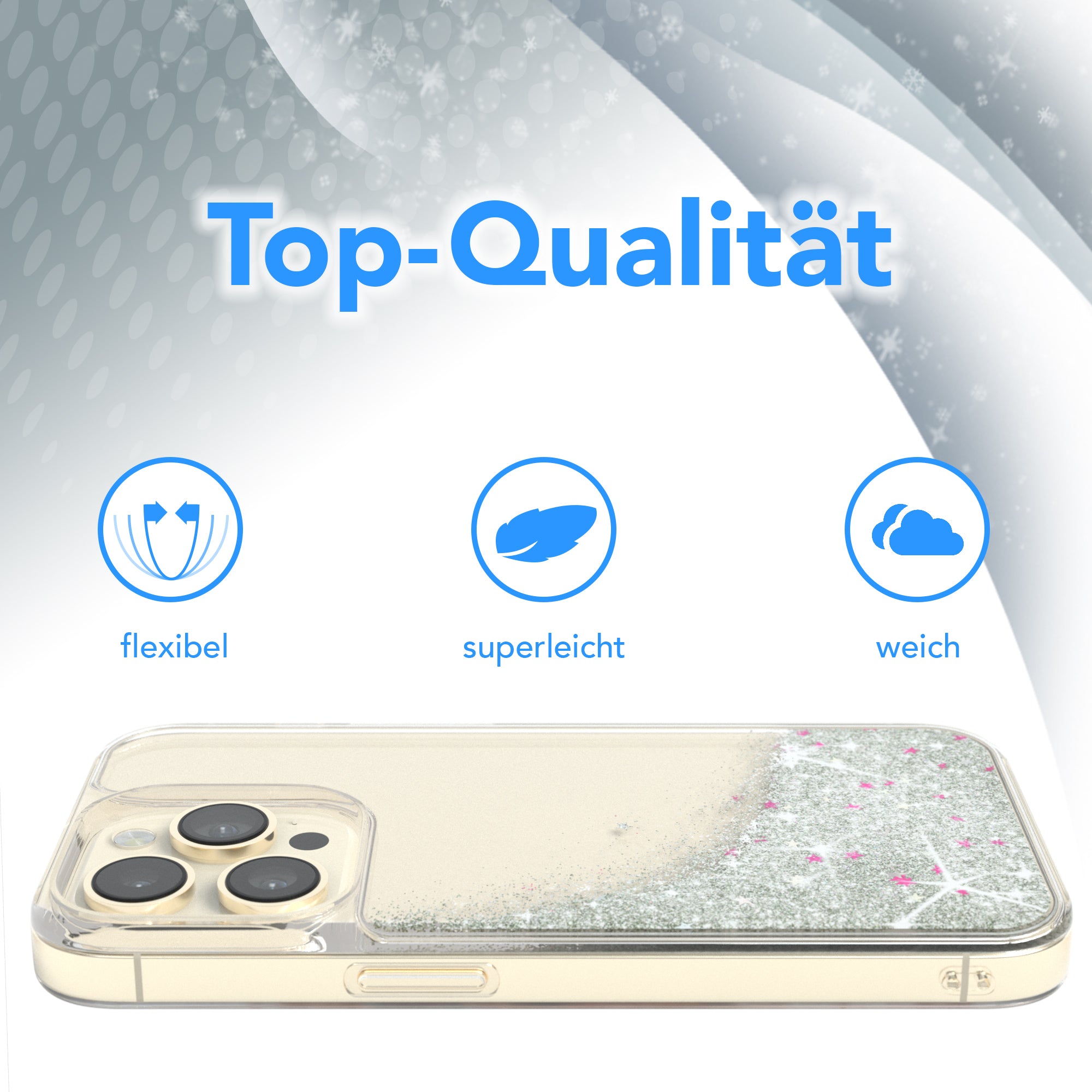 iPhone 14 Pro Glitzerhülle