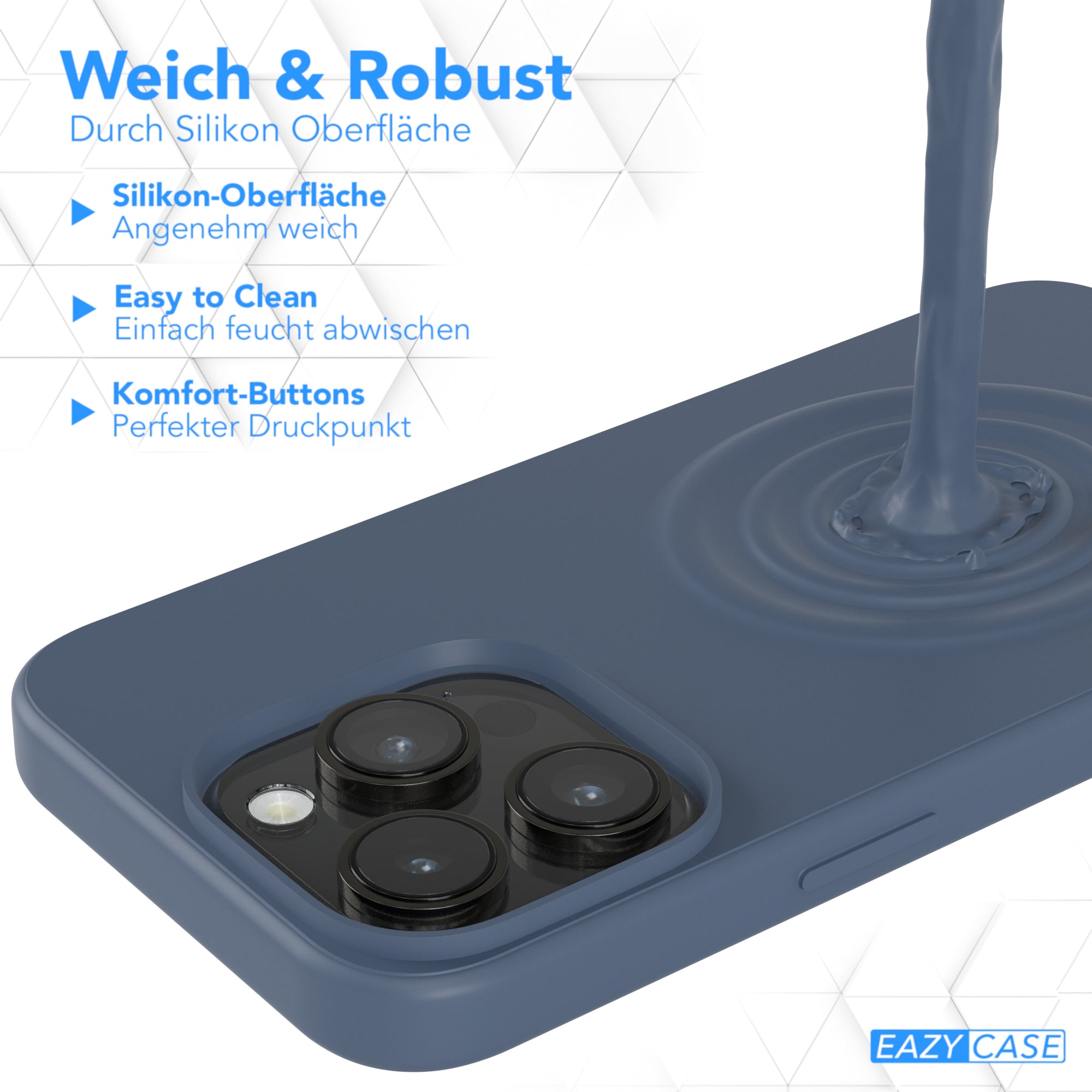 iPhone 14 Pro Silikonhülle mit Kameraschutz von EAZY CASE