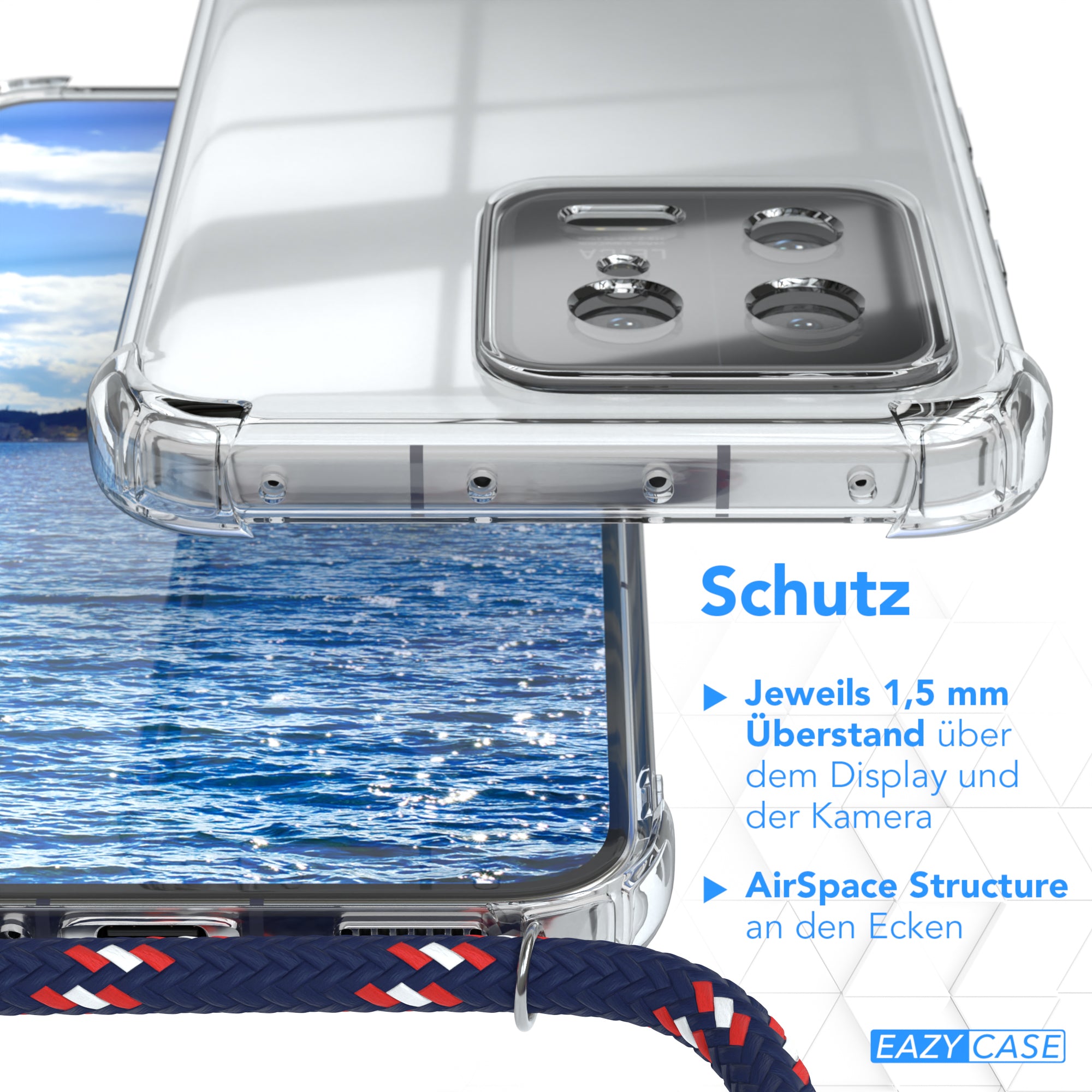 Xiaomi 13 transparente Hülle + Kordel