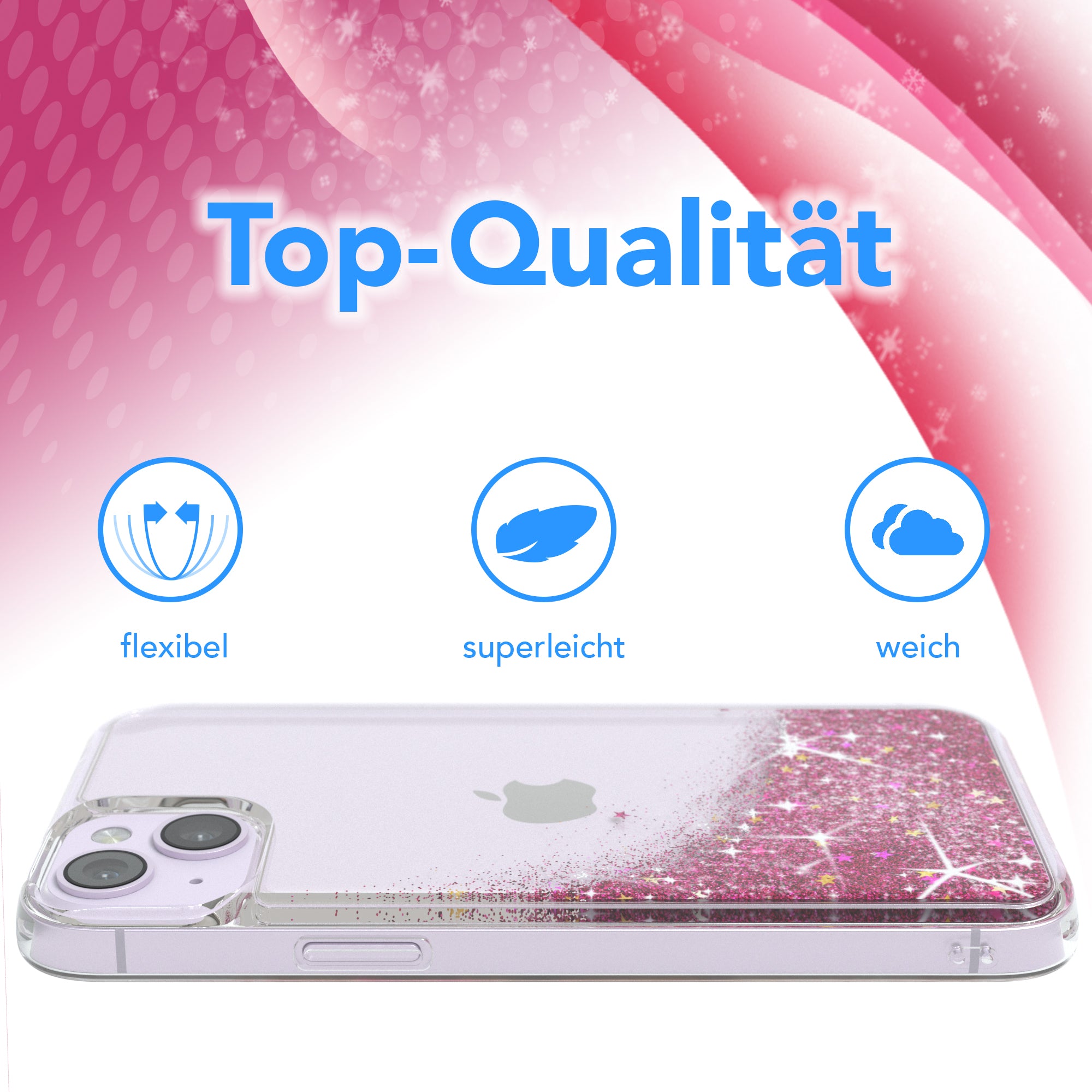 iPhone 14 Plus Glitzerhülle