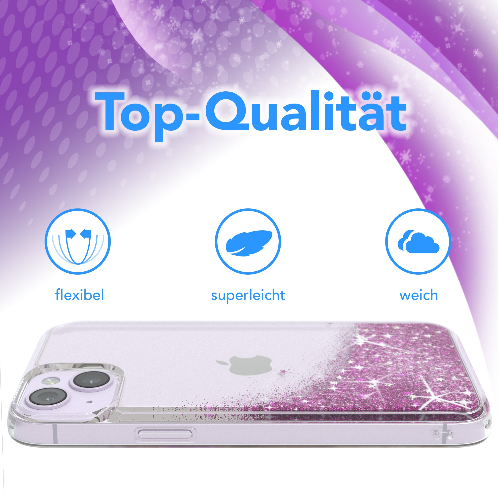 iPhone 14 Plus Glitzerhülle