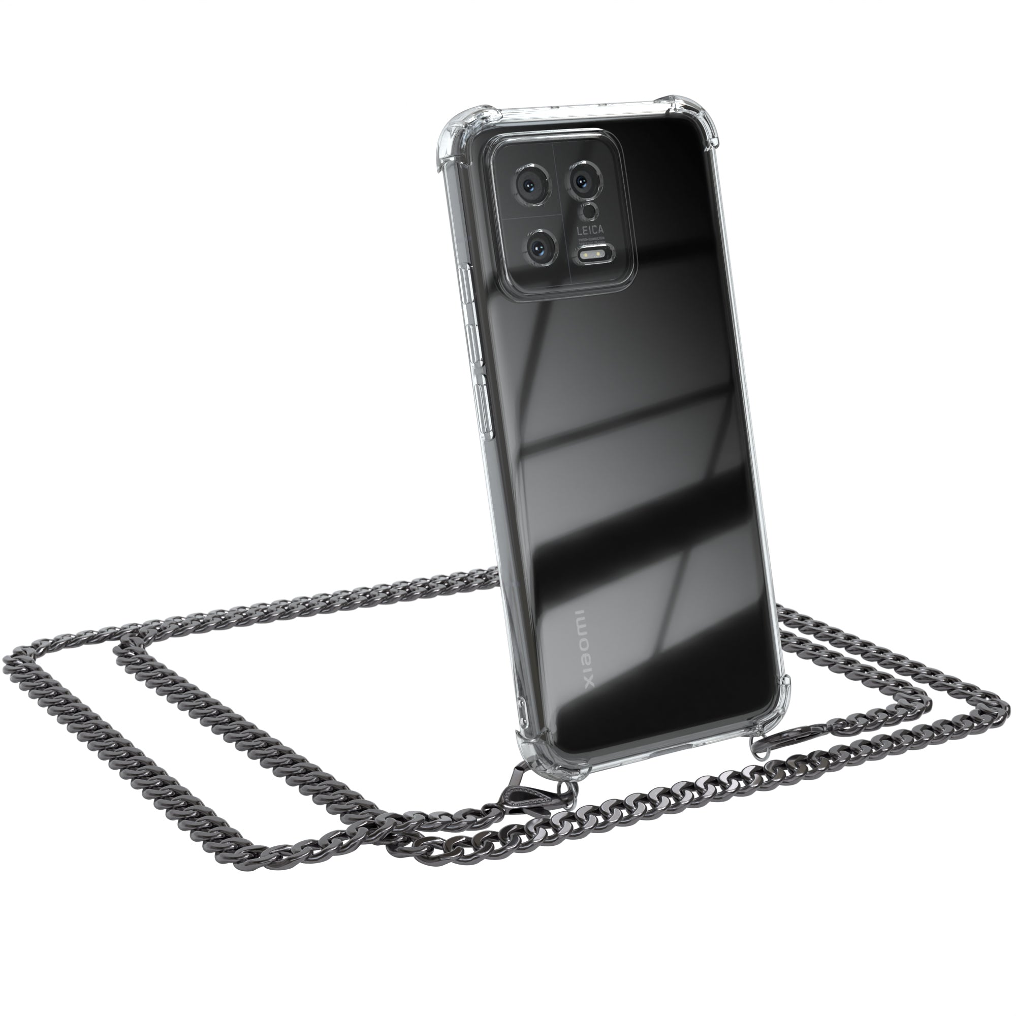 Xiaomi 13 Hülle mit Metallkette + Schwarze Kordel
