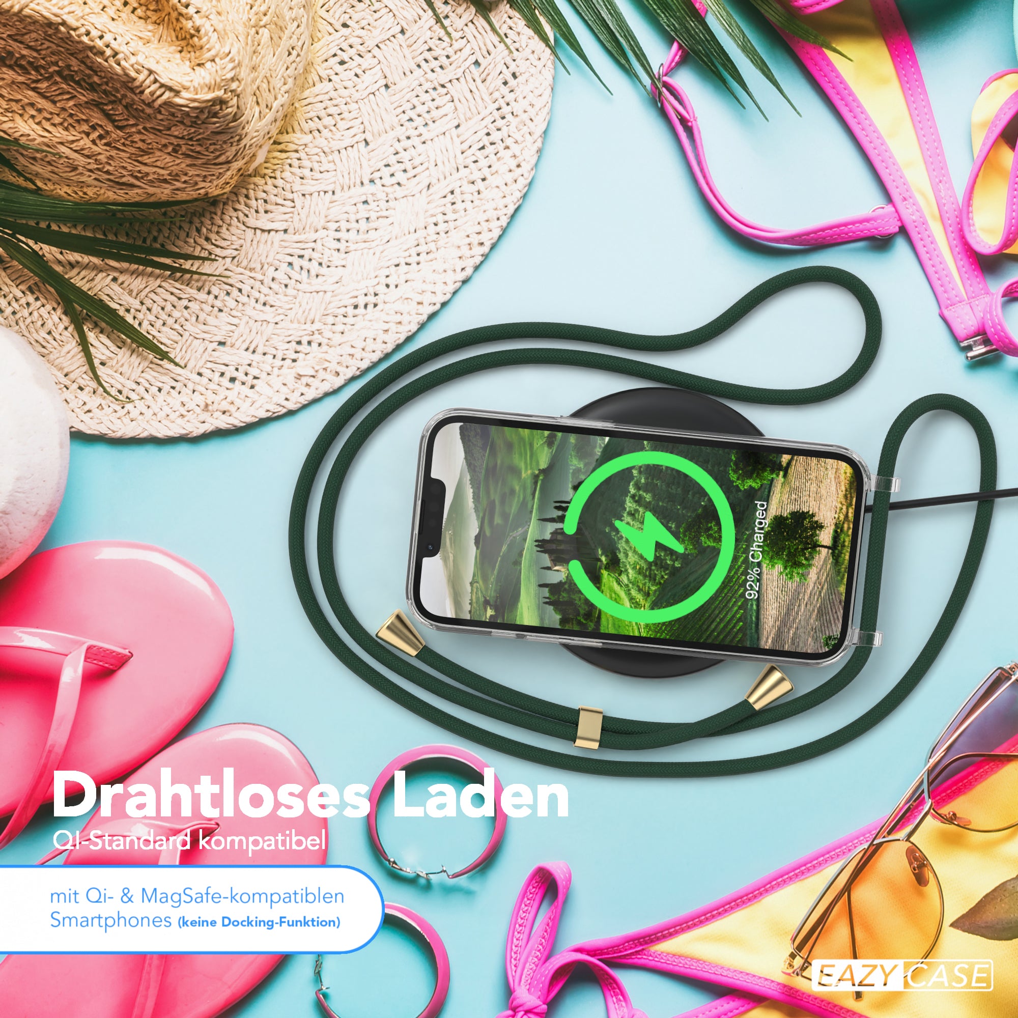 iPhone 14 transparente Hülle + Kordel