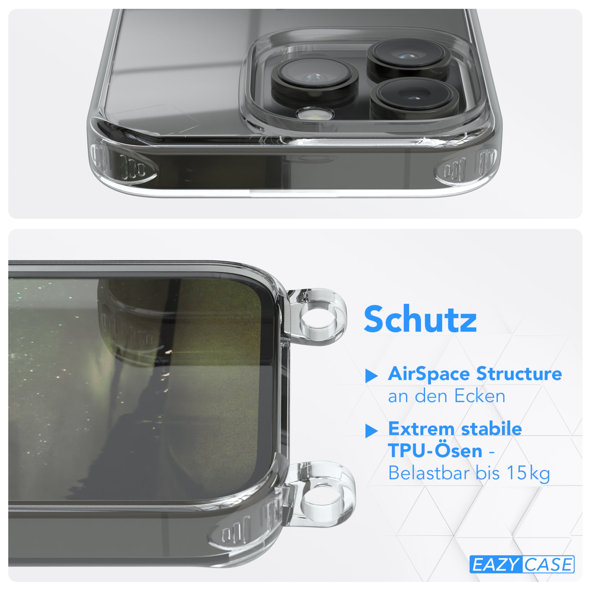 iPhone 14 Pro transparente Hülle + Kordel