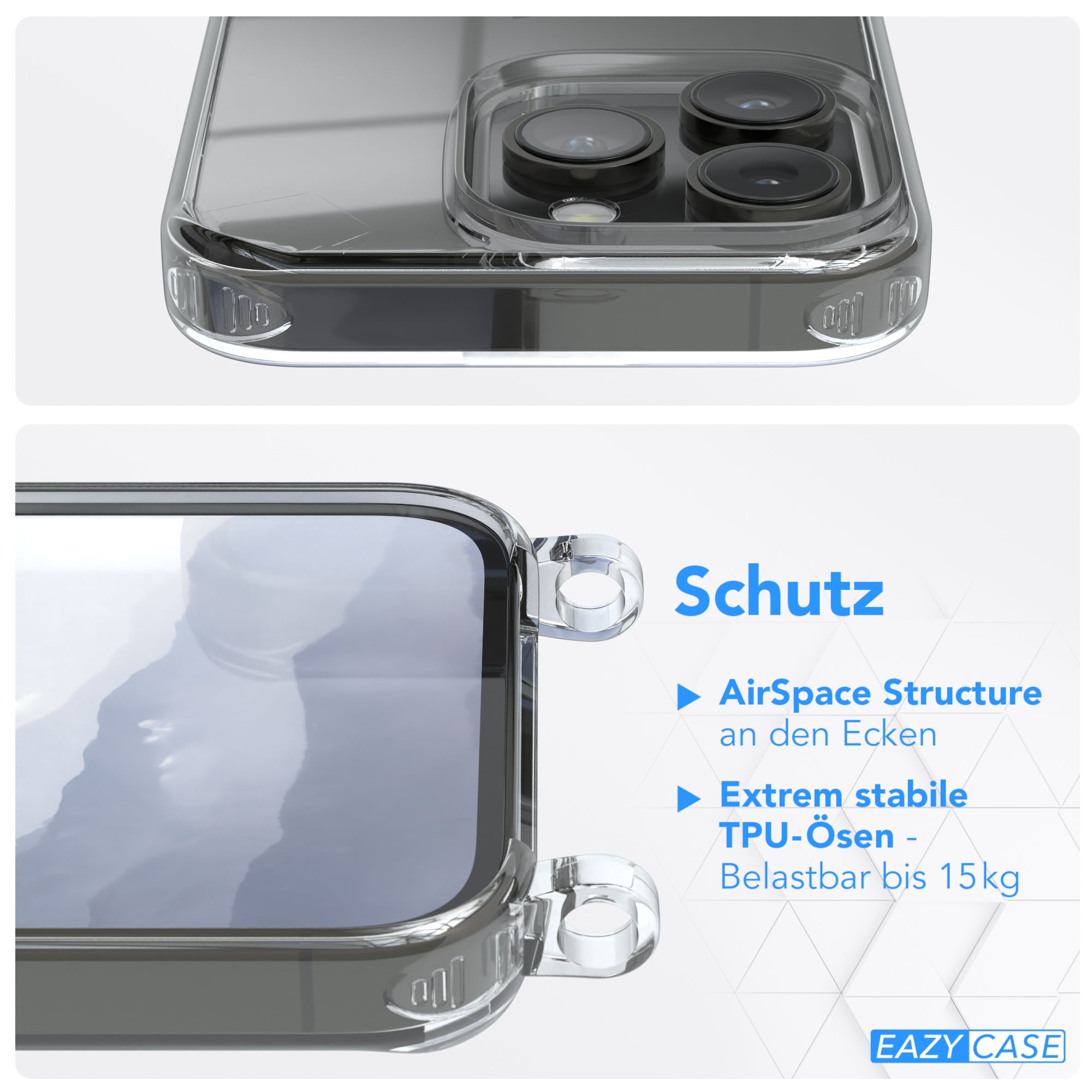 iPhone 14 Pro transparente Hülle + Kordel