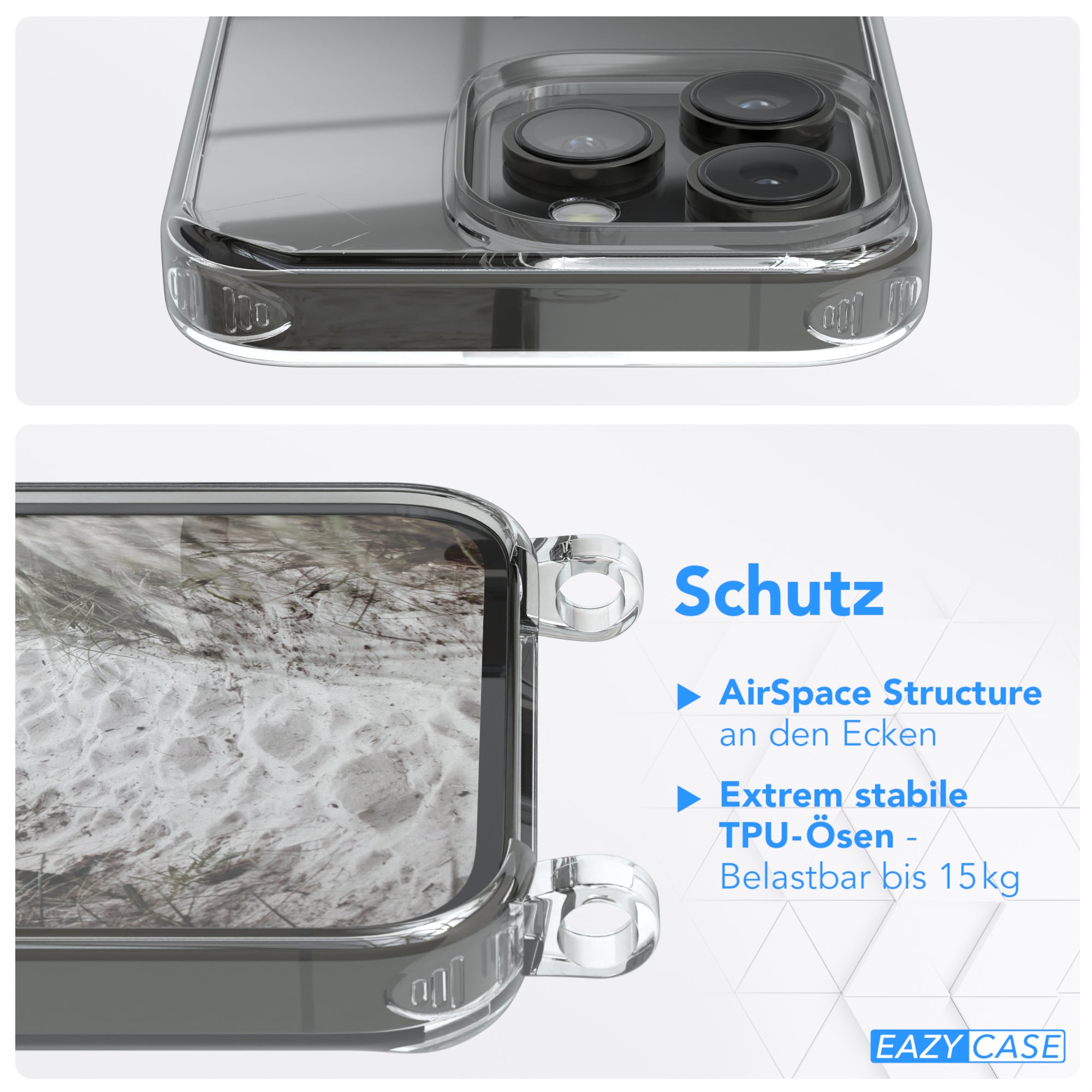 iPhone 14 Pro transparente Hülle + Kordel