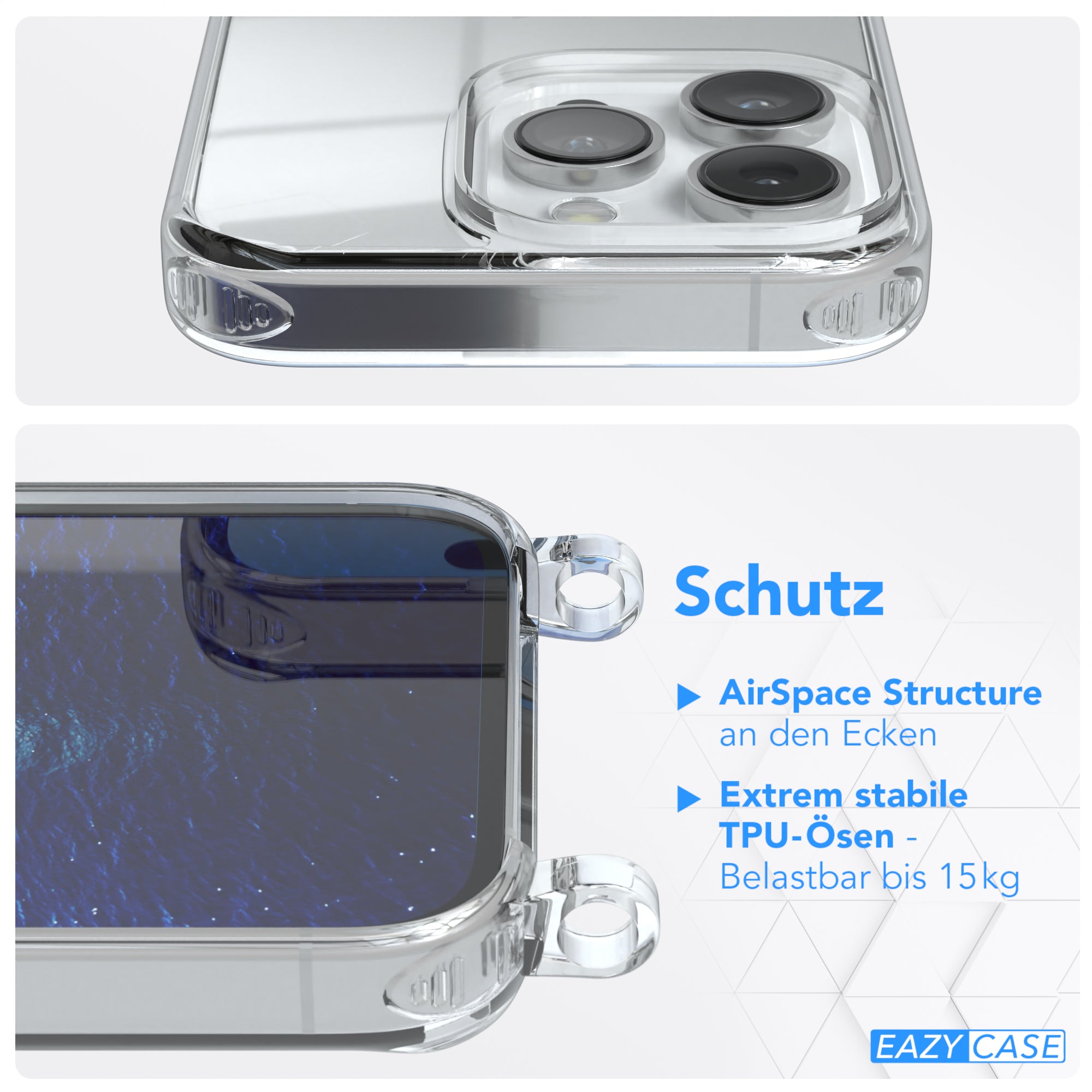 iPhone 14 Pro transparente Hülle + Kordel