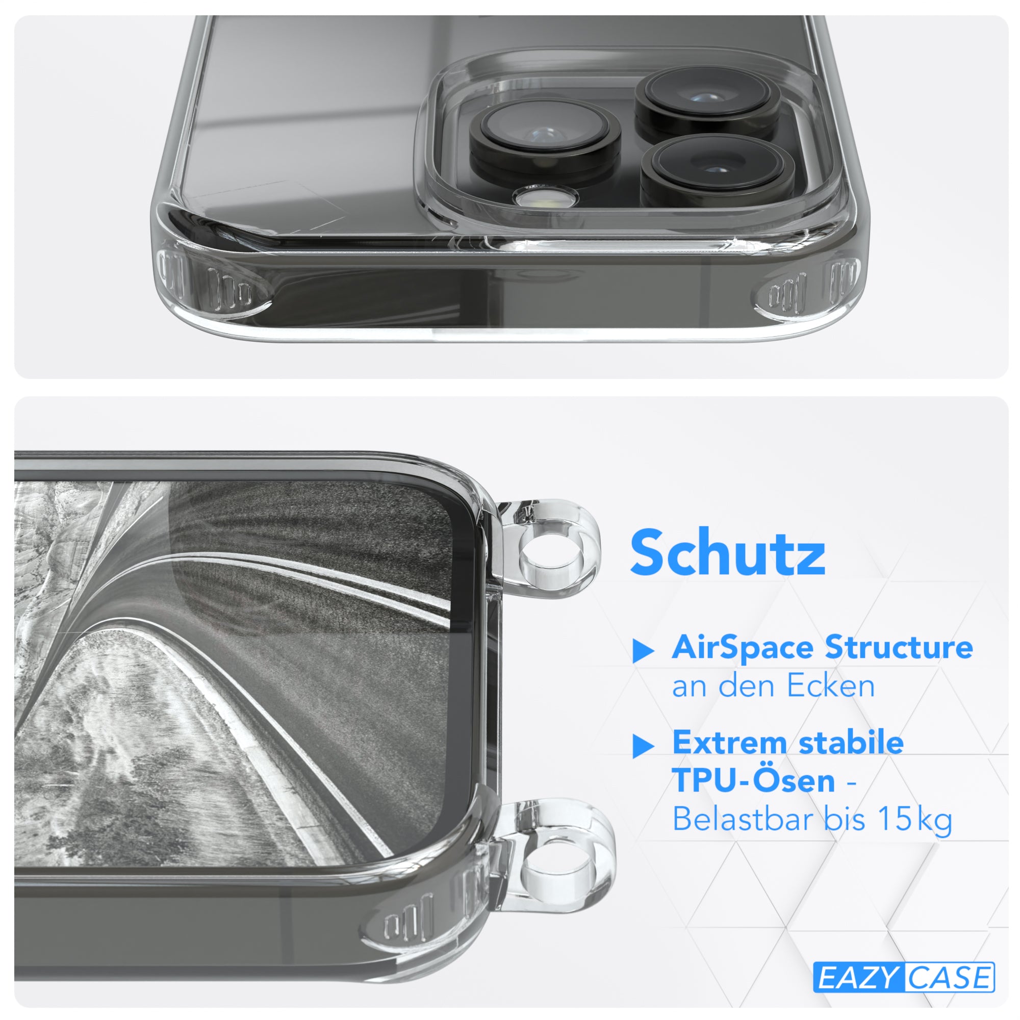 iPhone 14 Pro transparente Hülle + Kordel