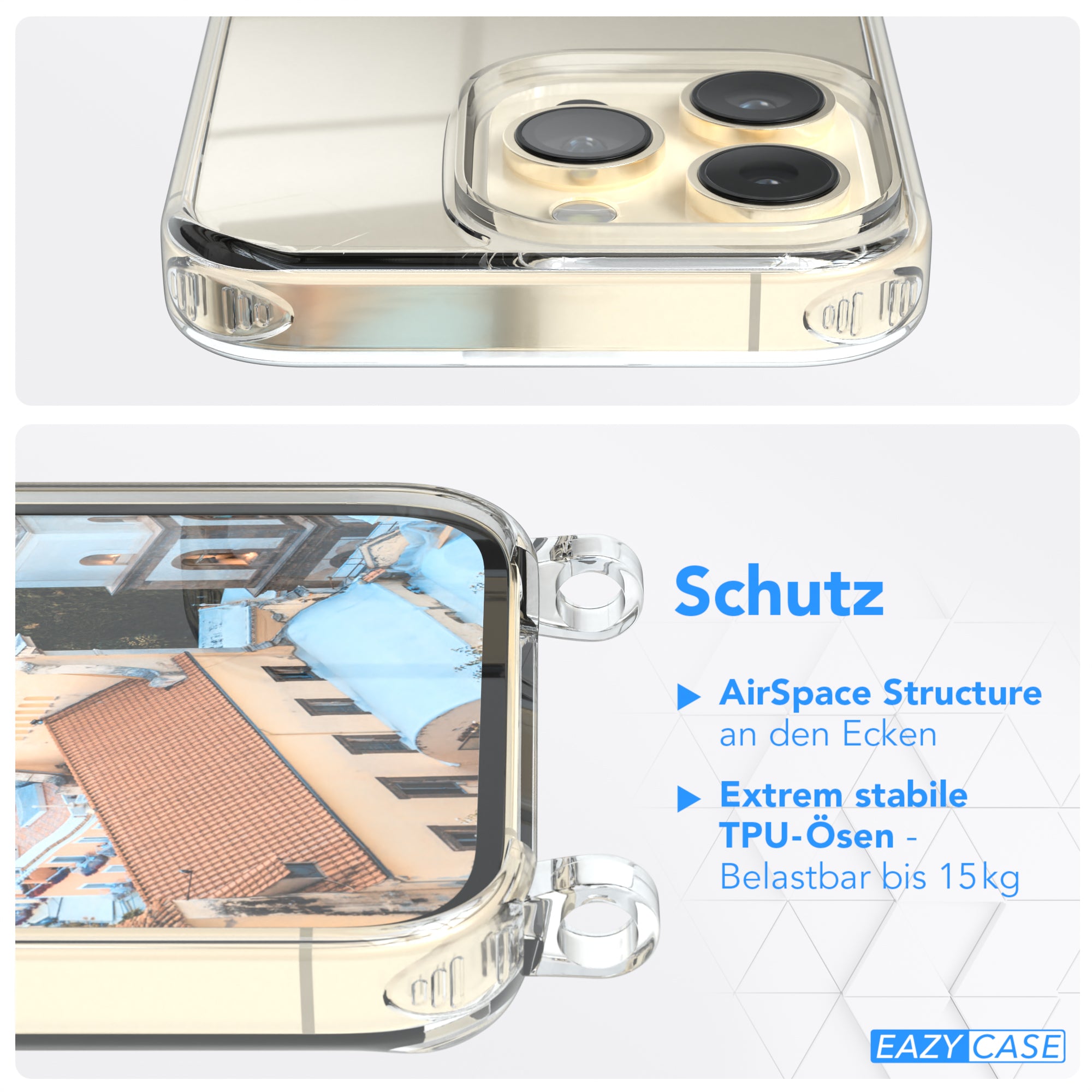 iPhone 14 Pro transparente Hülle + Kordel