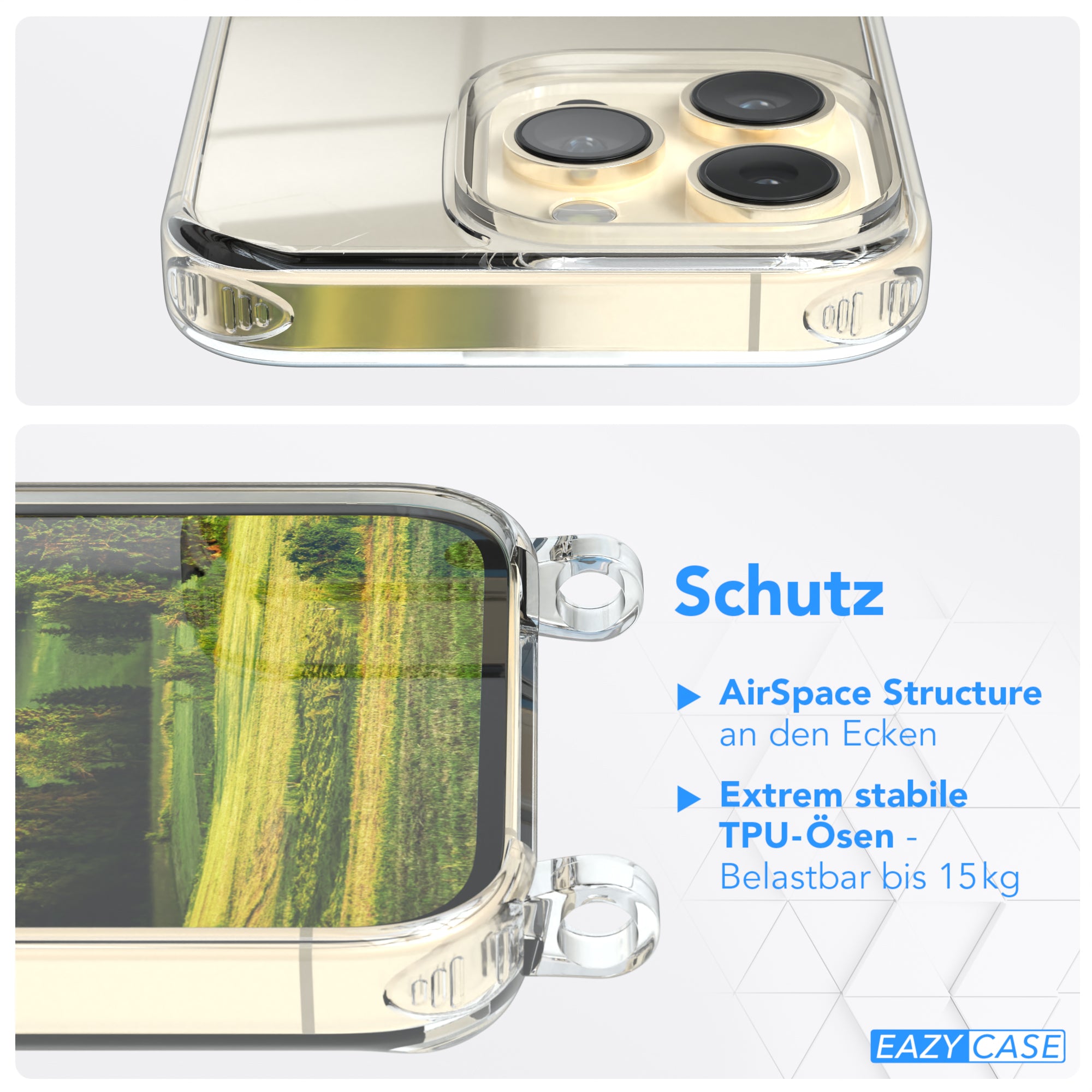 iPhone 14 Pro transparente Hülle + Kordel