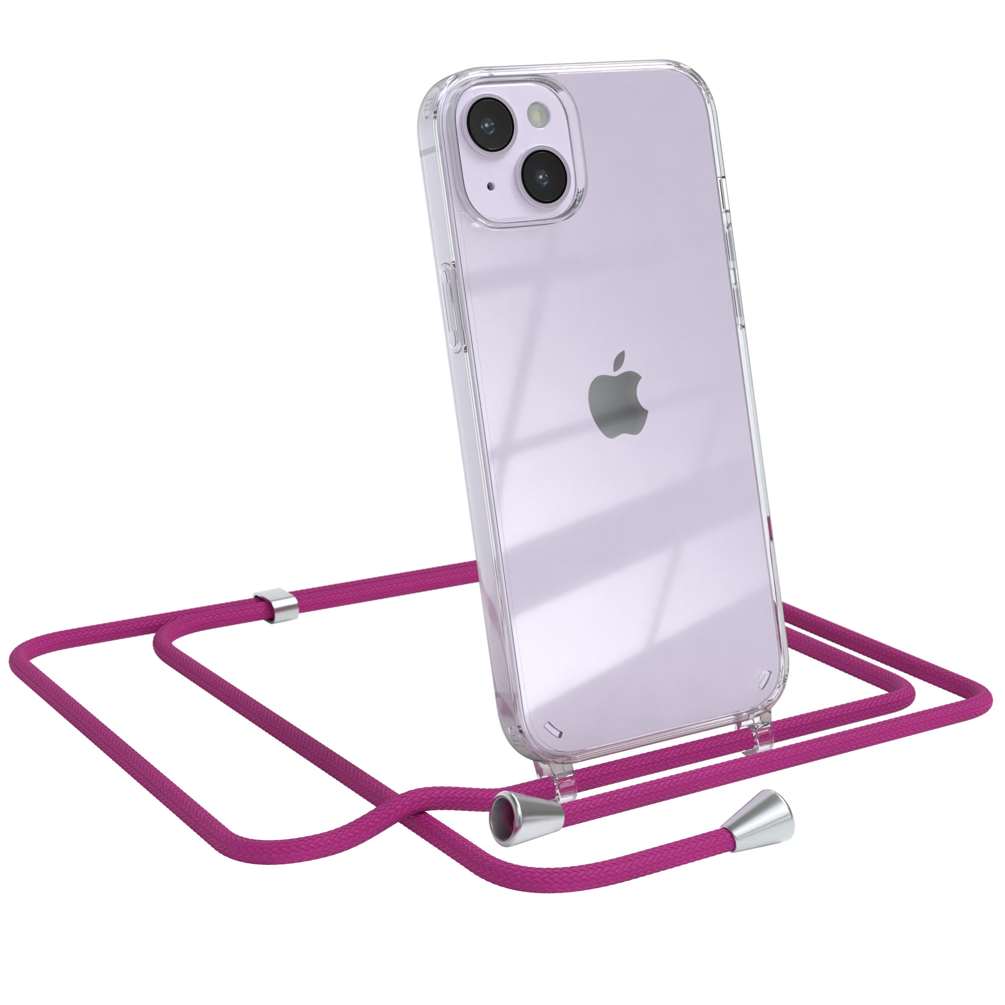 iPhone 14 Plus transparente Hülle + Kordel