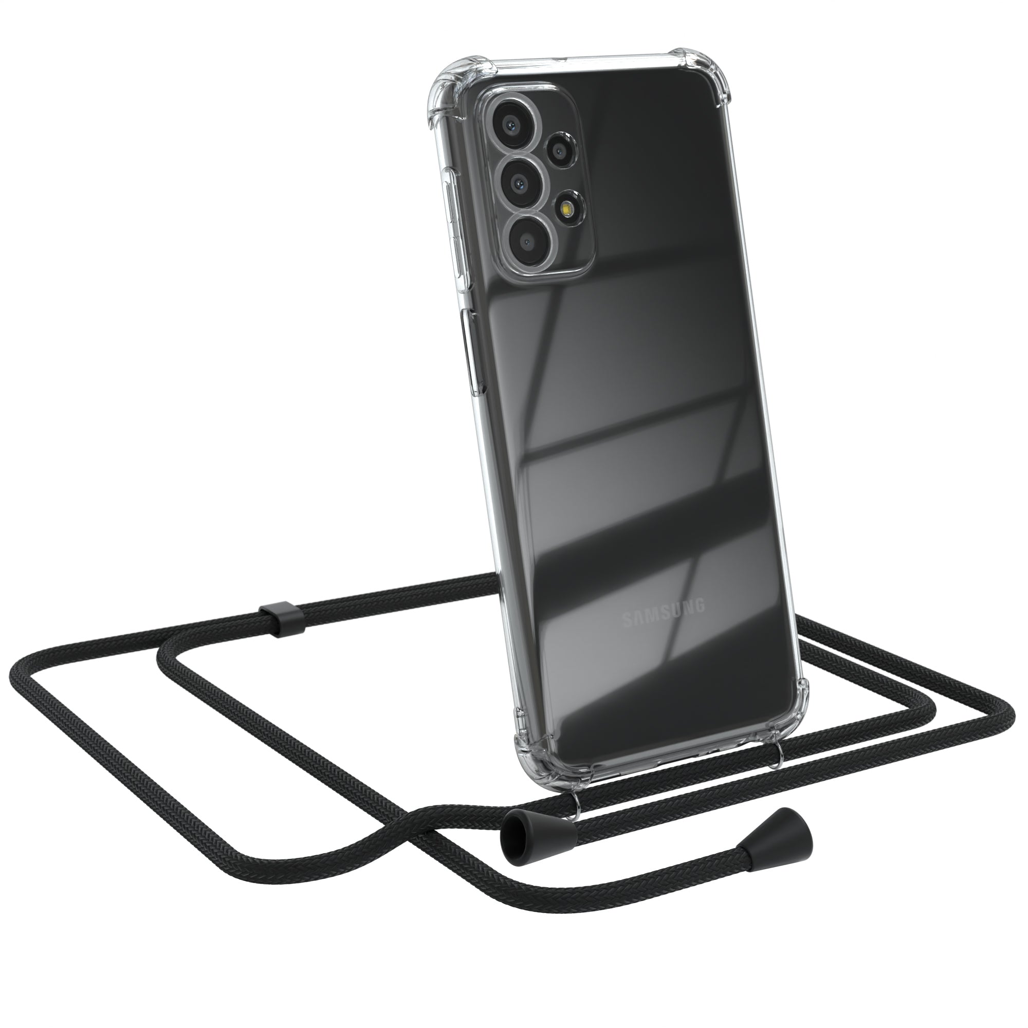 Galaxy A23 5G transparente Hülle + Kordel