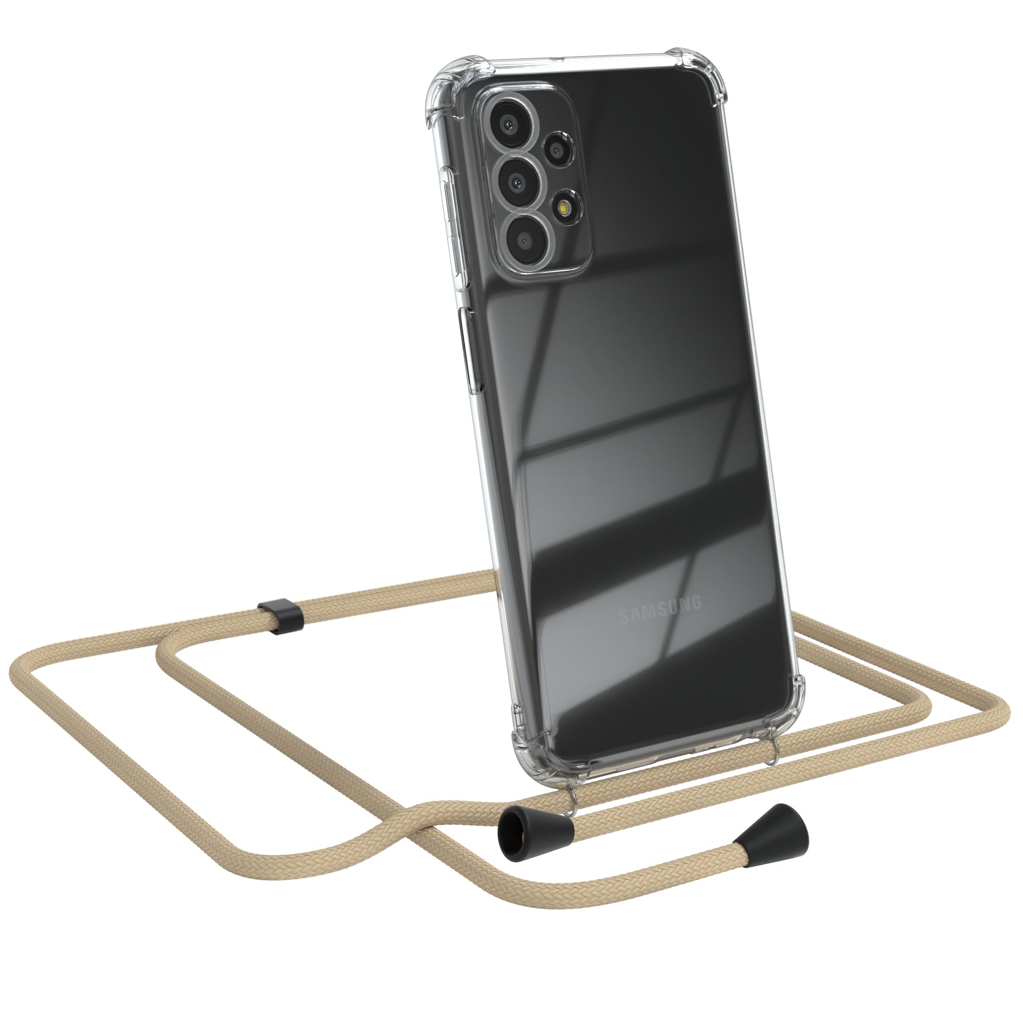 Galaxy A23 5G transparente Hülle + Kordel