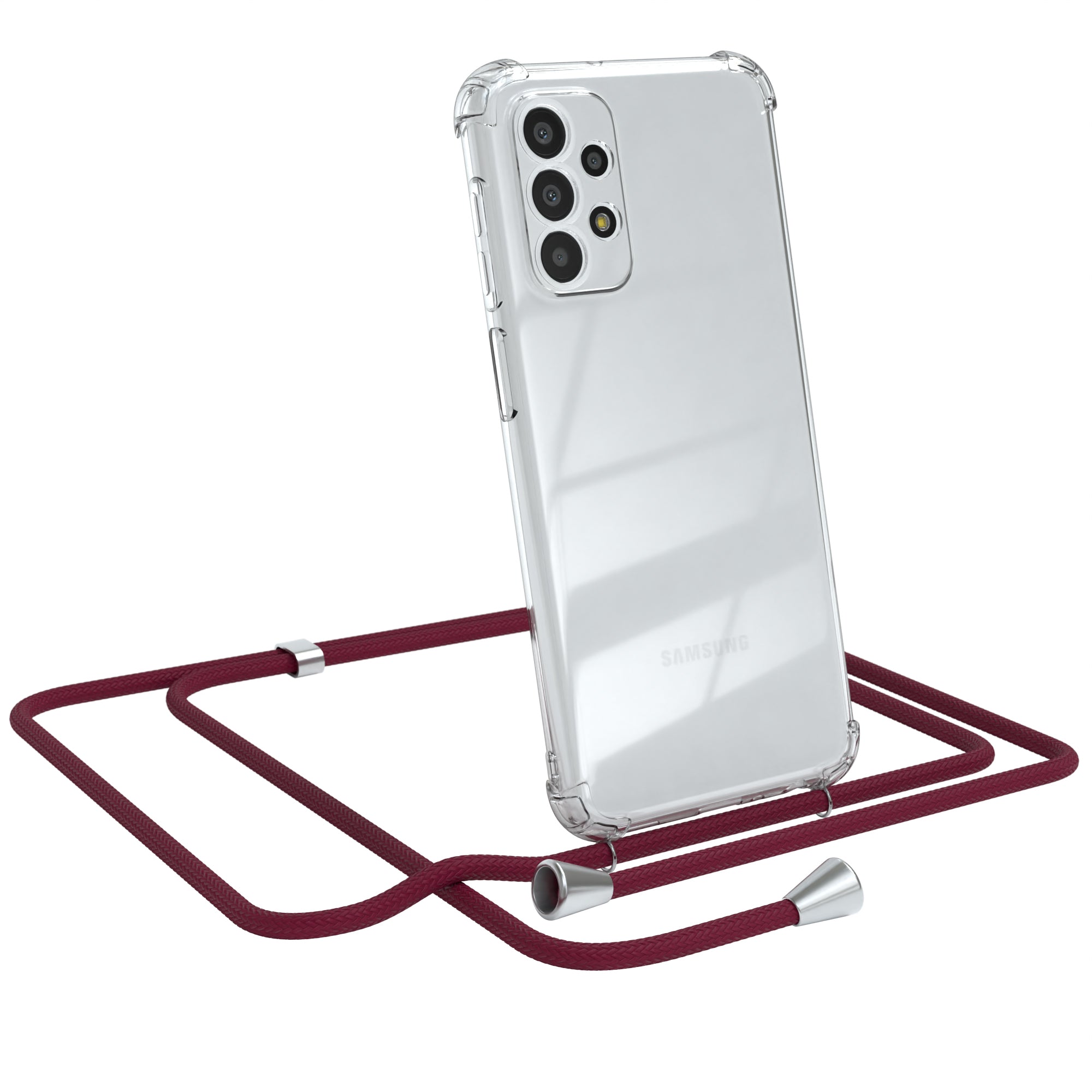 Galaxy A23 5G transparente Hülle + Kordel